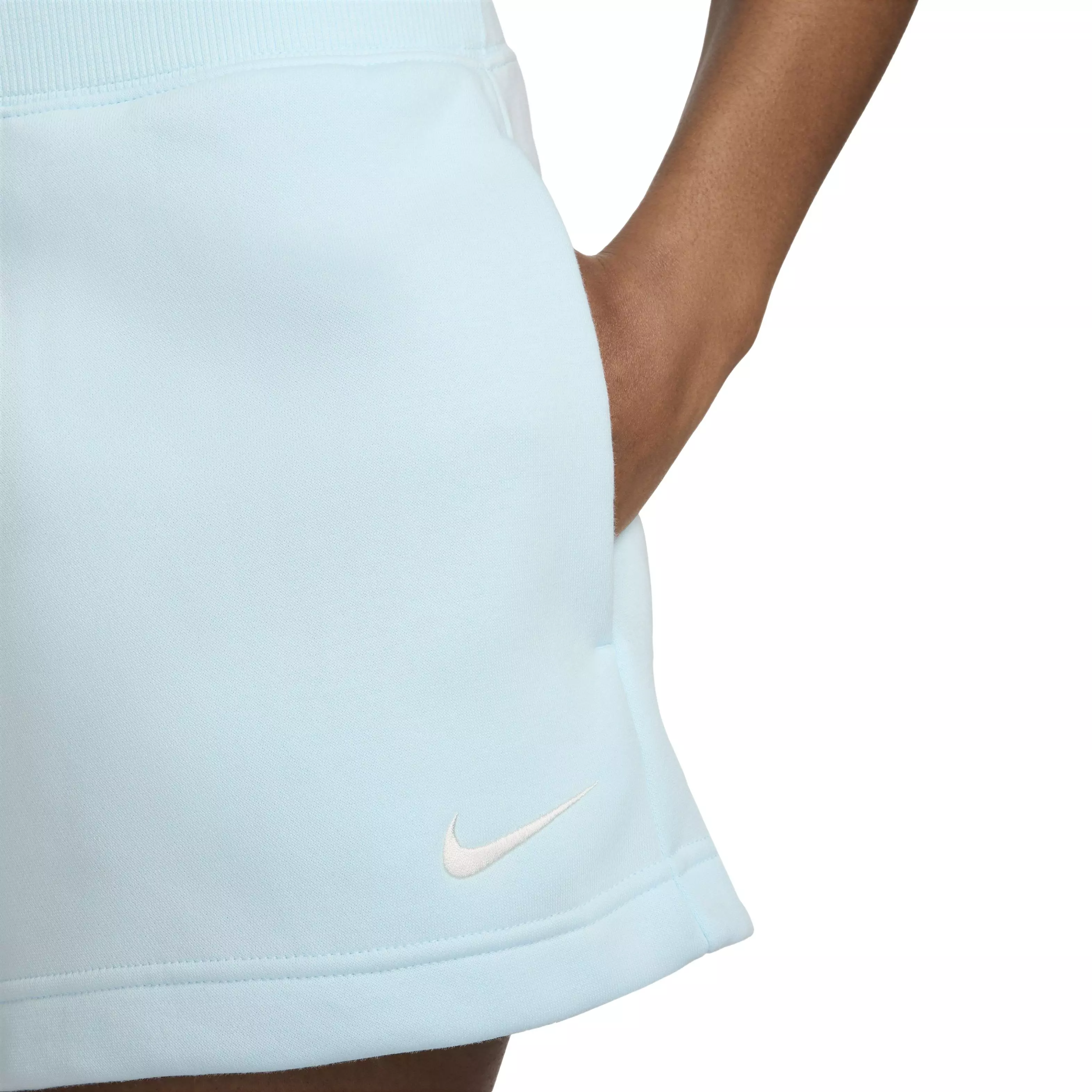 Nike Women's Sportswear Phoenix Fleece High-Waisted Loose Shorts - BLUE