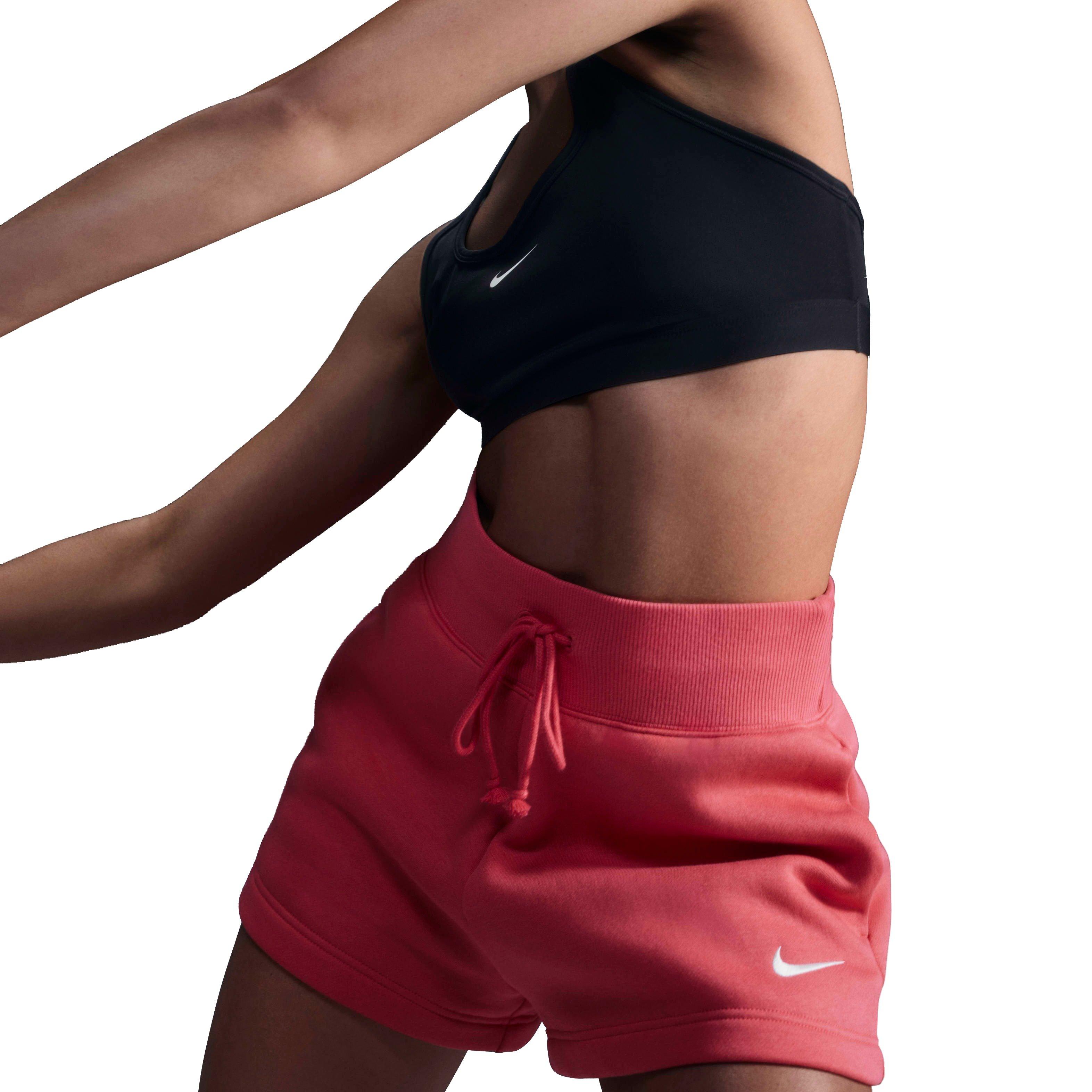 Nike Women's Sportswear Phoenix Fleece High-Waisted Loose Shorts - PINK Thumbnail View 1