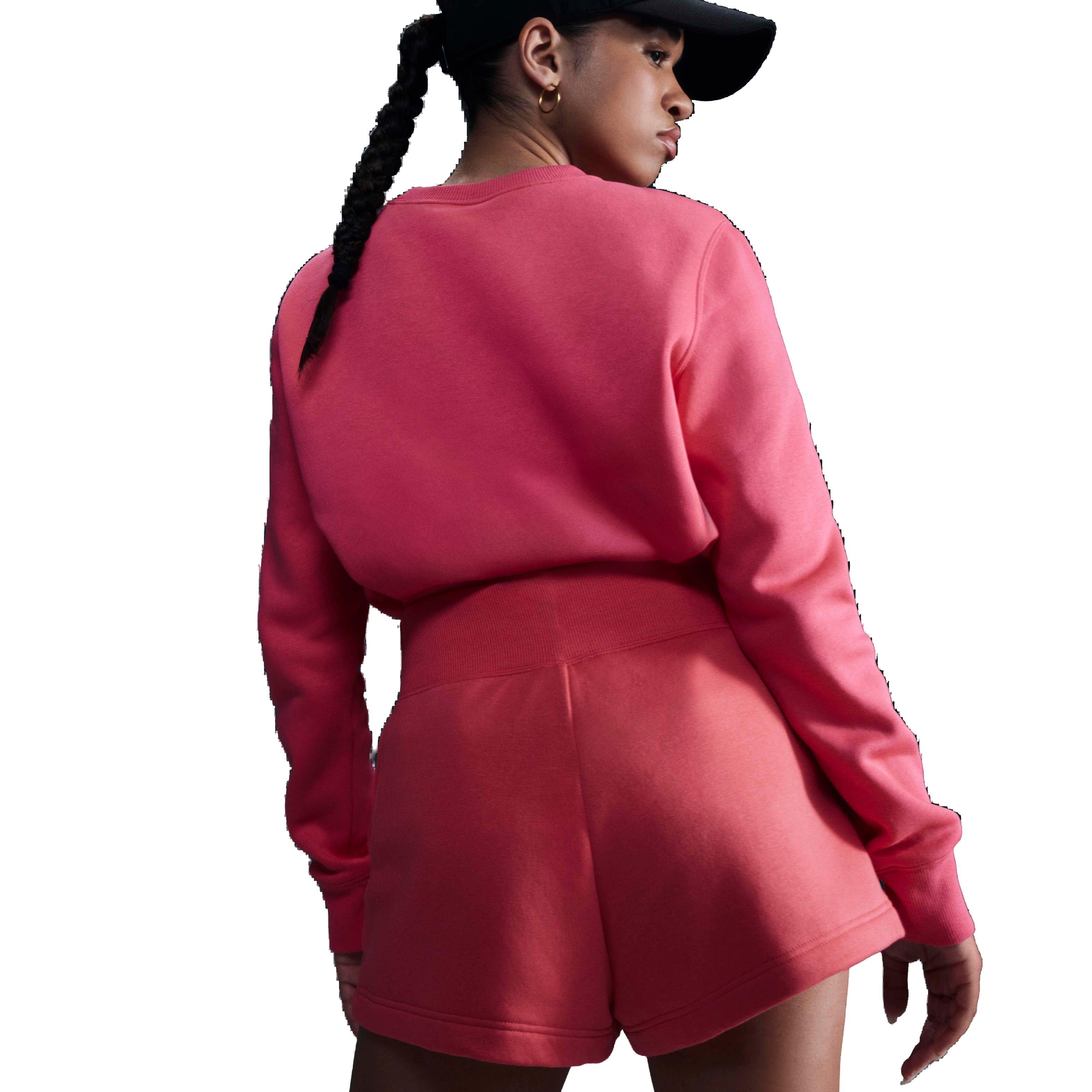 Nike Women's Sportswear Phoenix Fleece High-Waisted Loose Shorts - PINK Thumbnail View 2