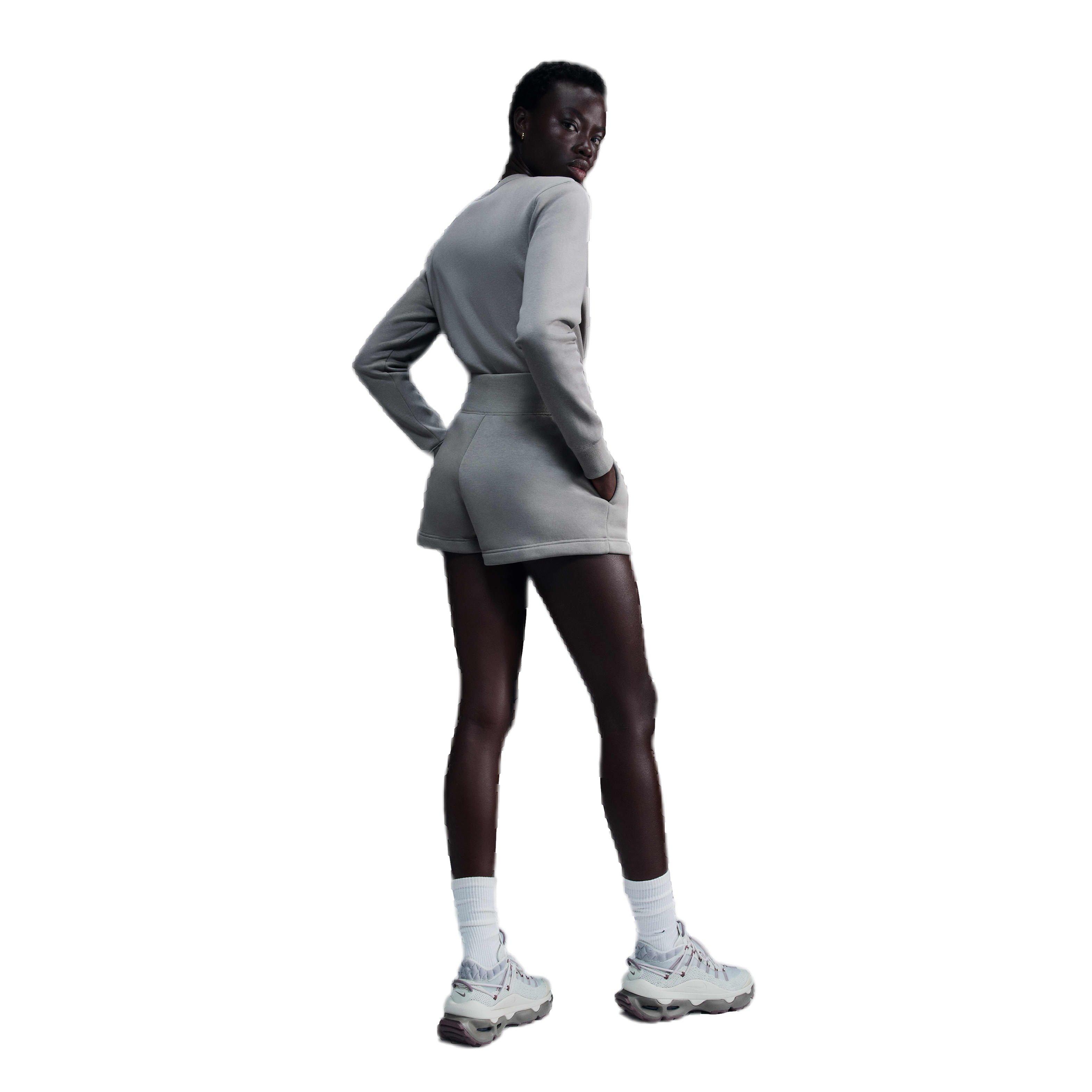 Nike Women's Sportswear Phoenix Fleece High-Waisted Loose Shorts - LT ARMY GREEN Thumbnail View 2