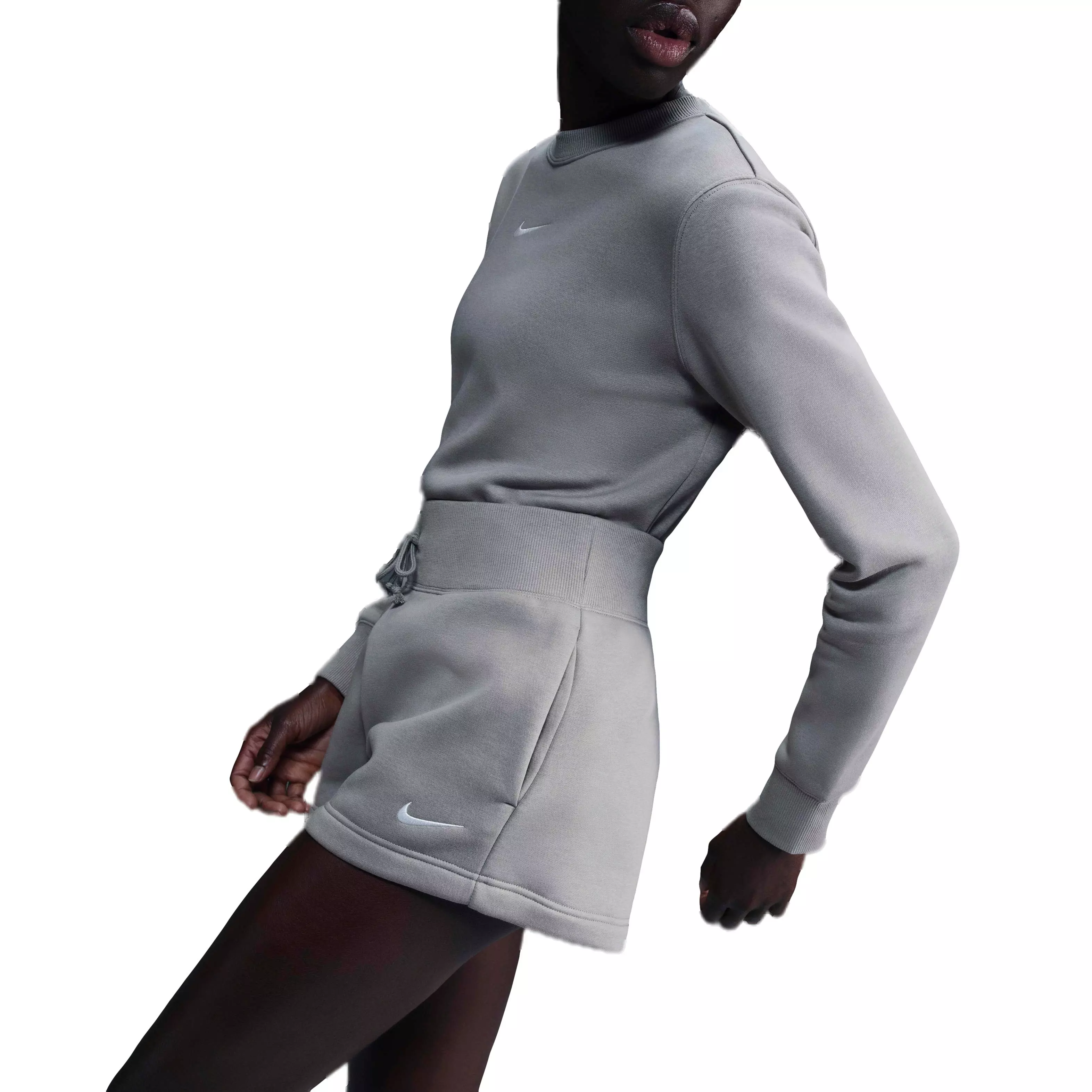 Nike Women's Sportswear Phoenix Fleece High-Waisted Loose Shorts - LT ARMY GREEN