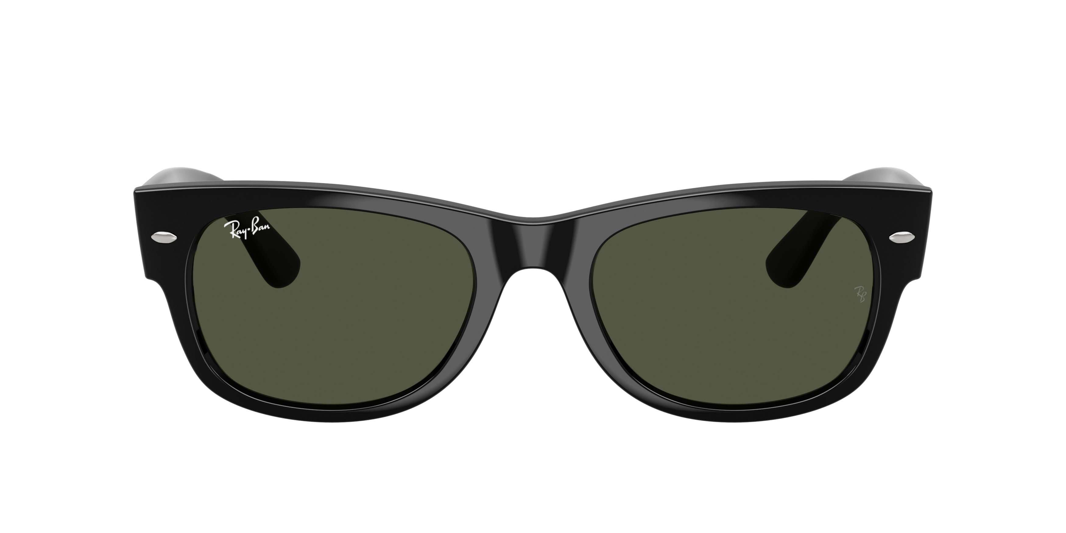 Ray-Ban Mega Wayfarer II Green Sunglasses &ndash; Polished Black - BLACK/GREEN Thumbnail View 2