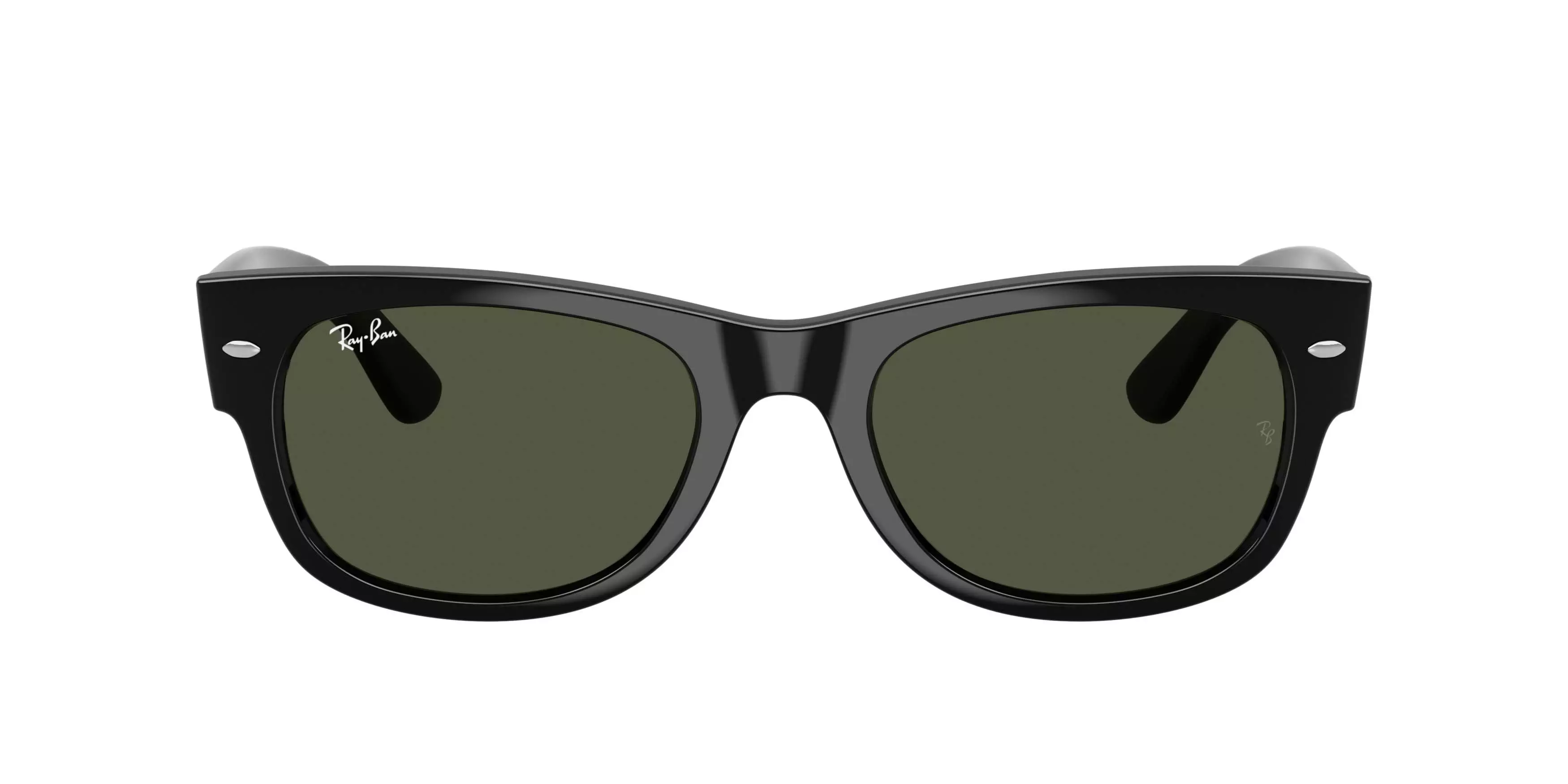 Ray-Ban Mega Wayfarer II Green Sunglasses &ndash; Polished Black - BLACK/GREEN