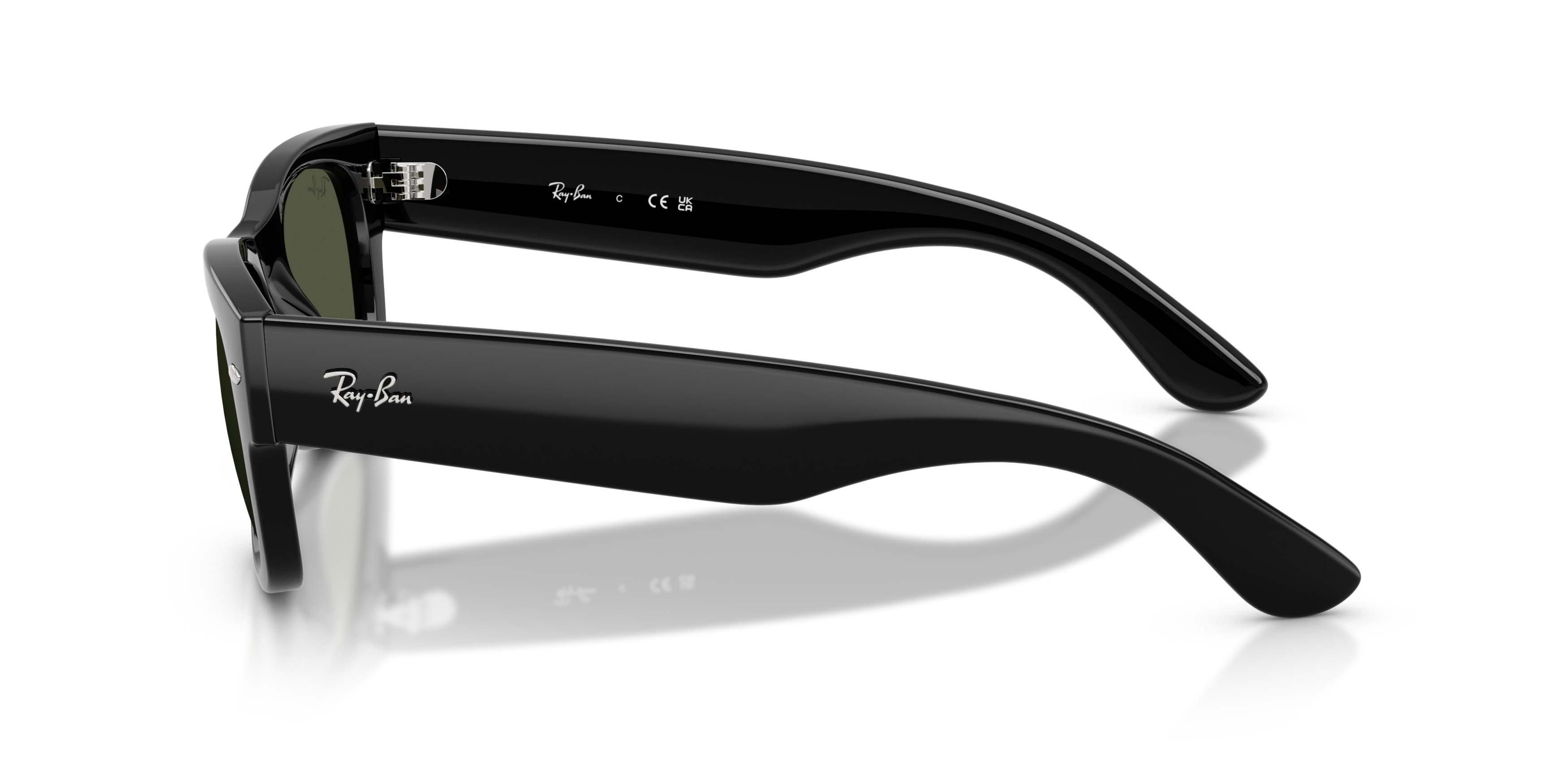 Ray-Ban Mega Wayfarer II Green Sunglasses &ndash; Polished Black - BLACK/GREEN Thumbnail View 6