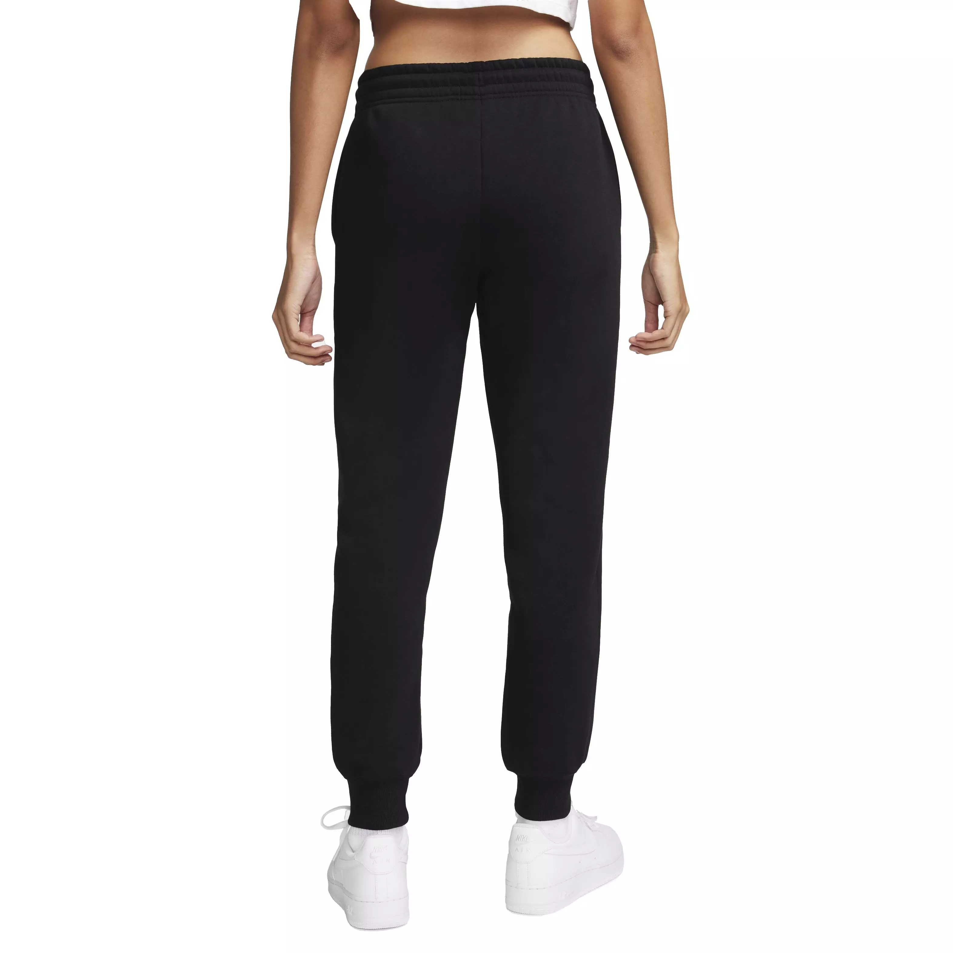 Nike Women's Sportswear Phoenix Fleece Mid-Rise Sweatpants - BLACK