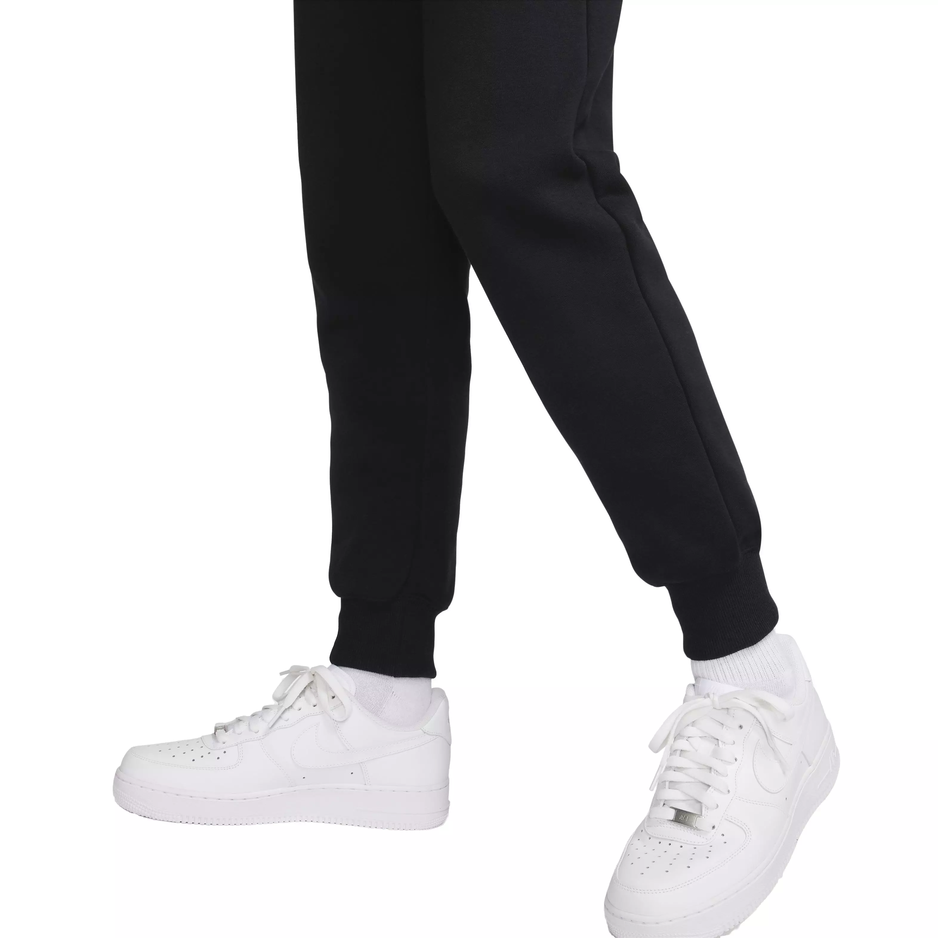 Nike Women's Sportswear Phoenix Fleece Mid-Rise Sweatpants - BLACK