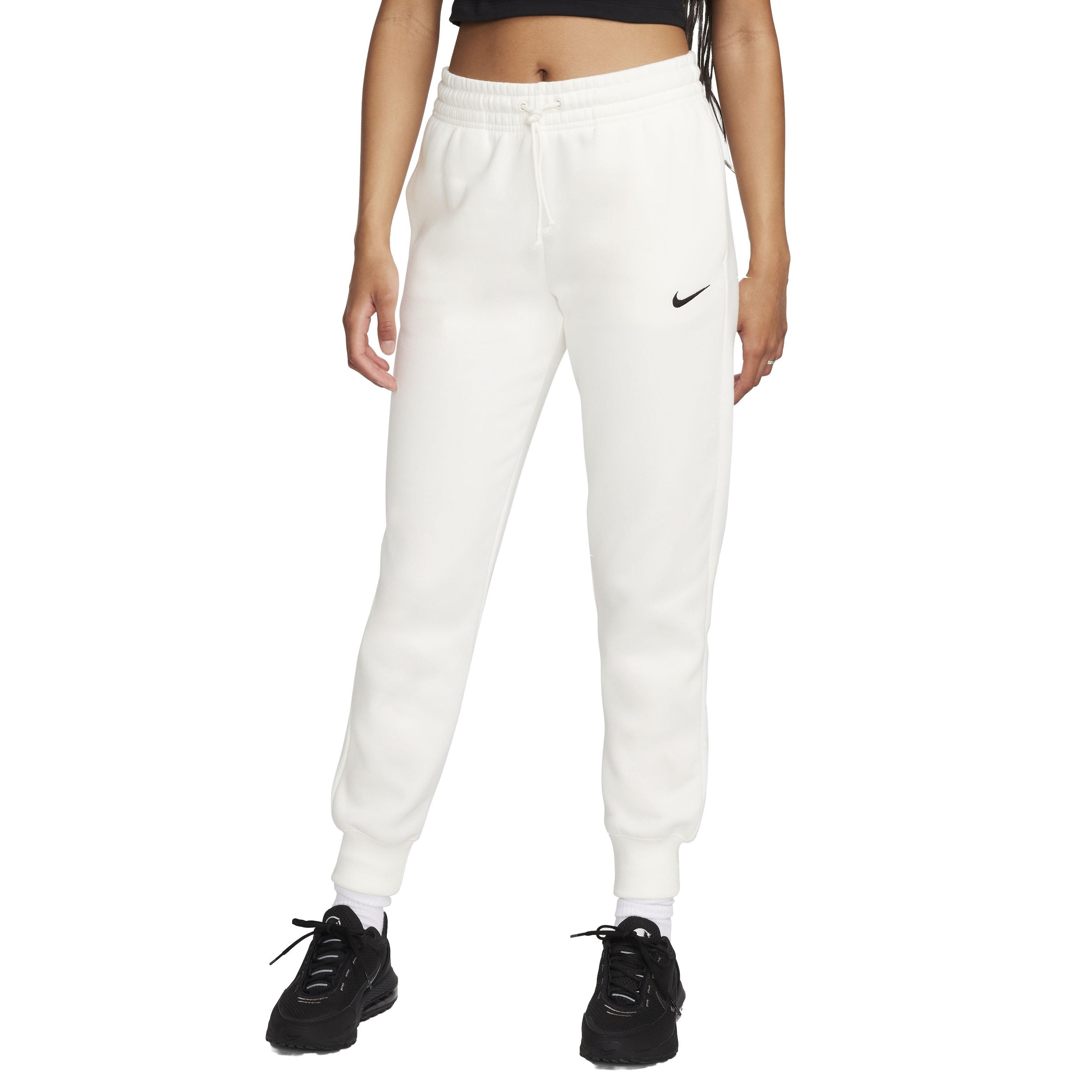 Nike Women's Sportswear Phoenix Fleece Mid-Rise Sweatpants - WHITE Thumbnail View 1