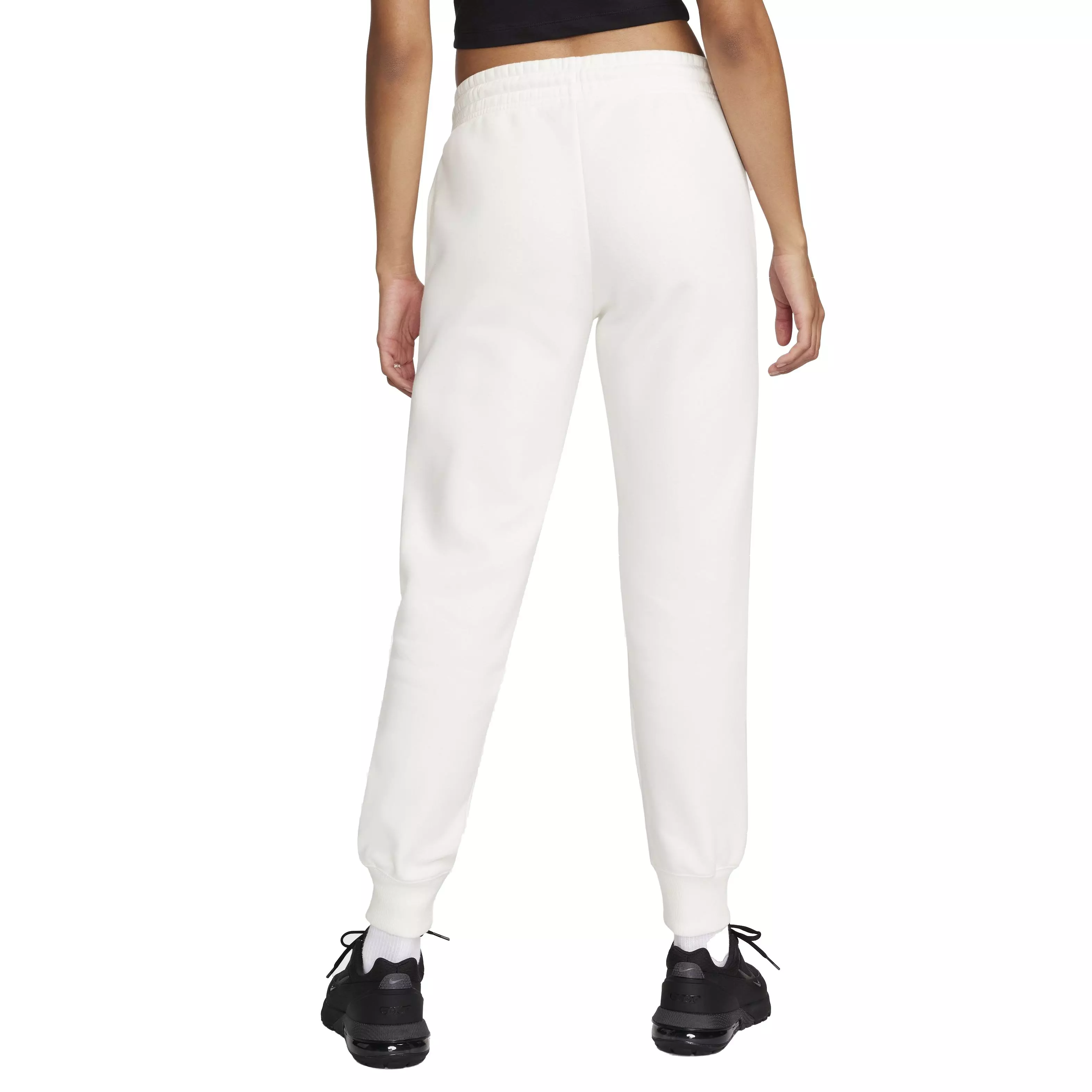 Nike Women's Sportswear Phoenix Fleece Mid-Rise Sweatpants - WHITE