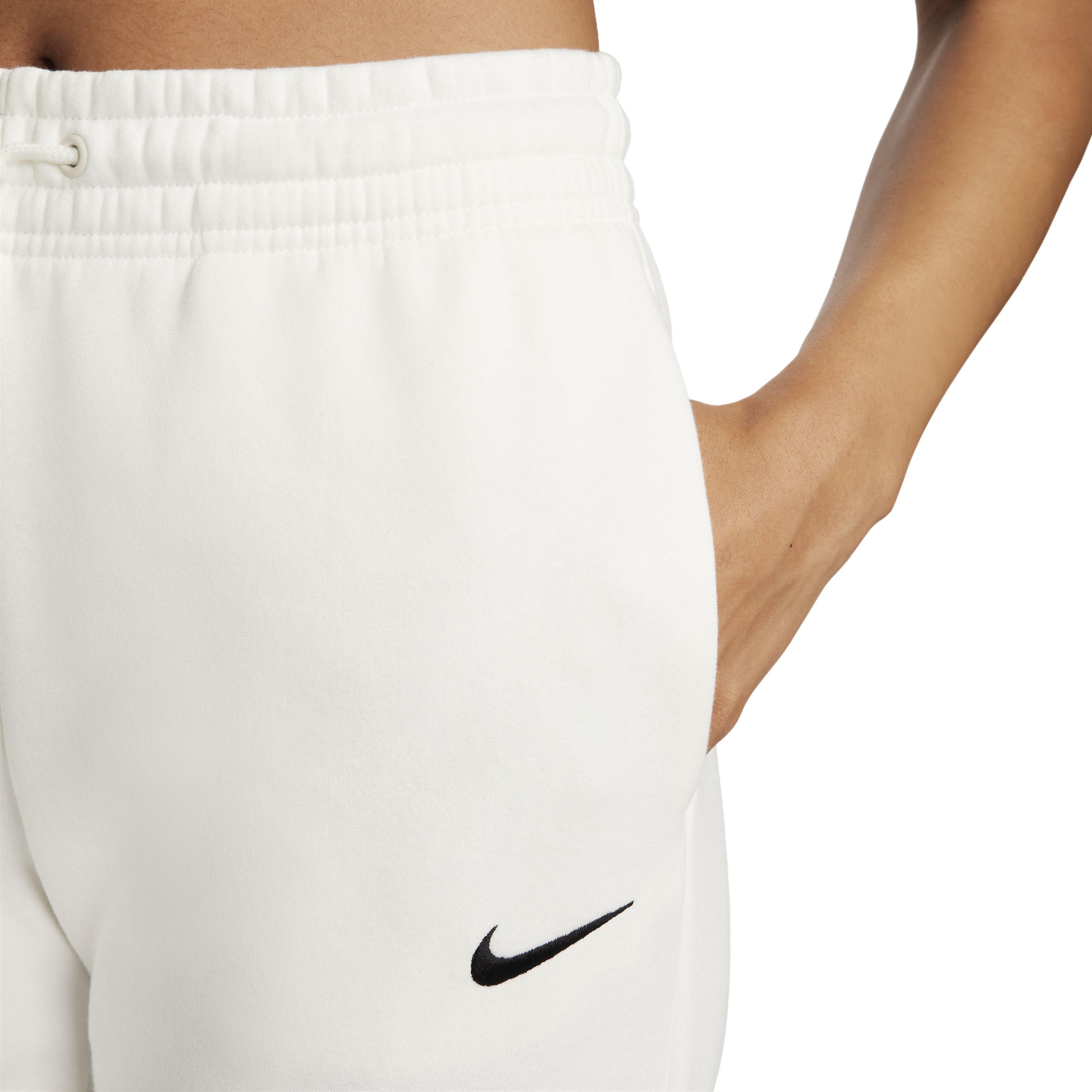Nike Women's Sportswear Phoenix Fleece Mid-Rise Sweatpants - WHITE Thumbnail View 4