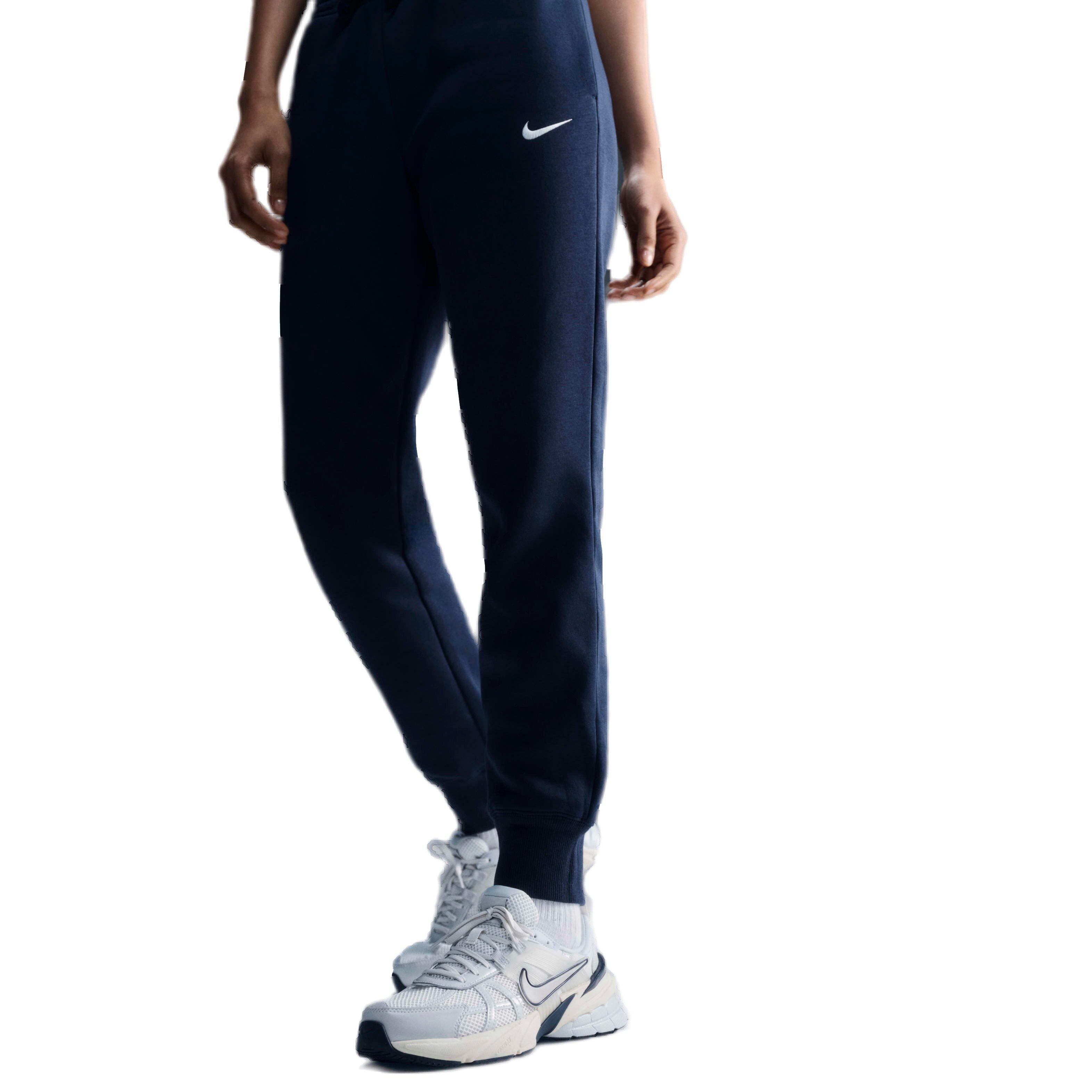 Nike Women's Sportswear Phoenix Fleece Mid-Rise Sweatpants - NAVY Thumbnail View 1