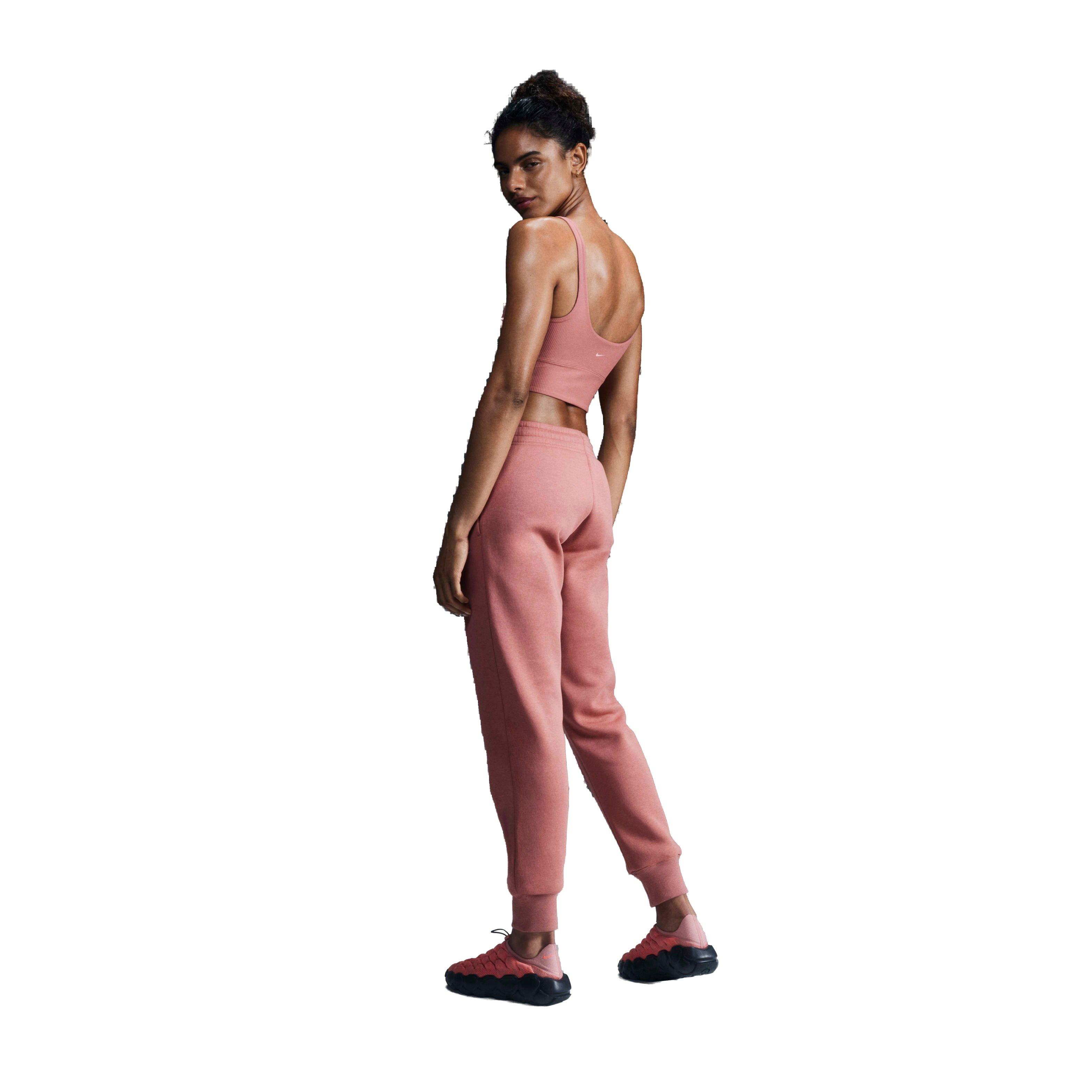 Nike Women's Sportswear Phoenix Fleece Mid-Rise Sweatpants - PINK Thumbnail View 5