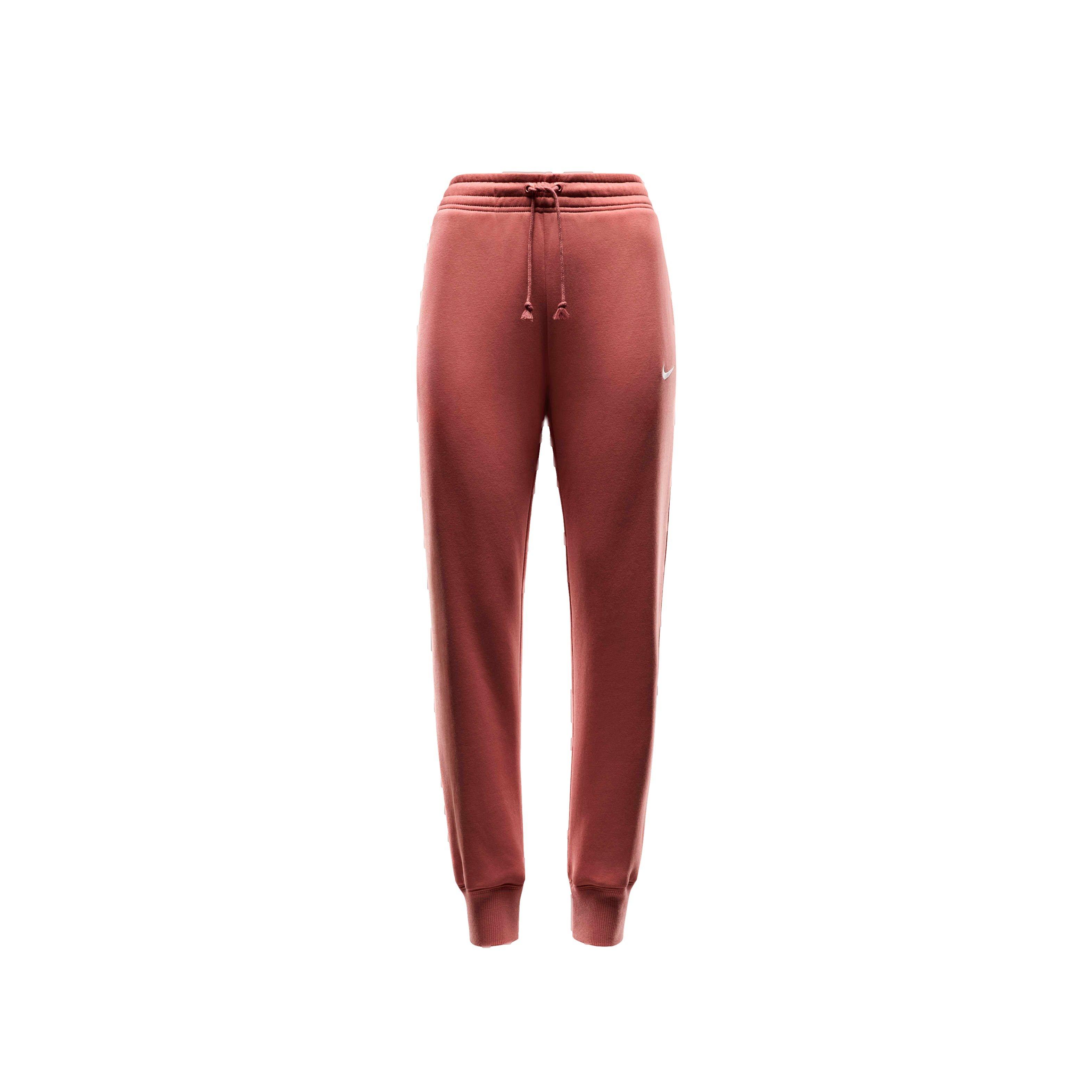 Nike Women's Sportswear Phoenix Fleece Mid-Rise Sweatpants - PINK Thumbnail View 6