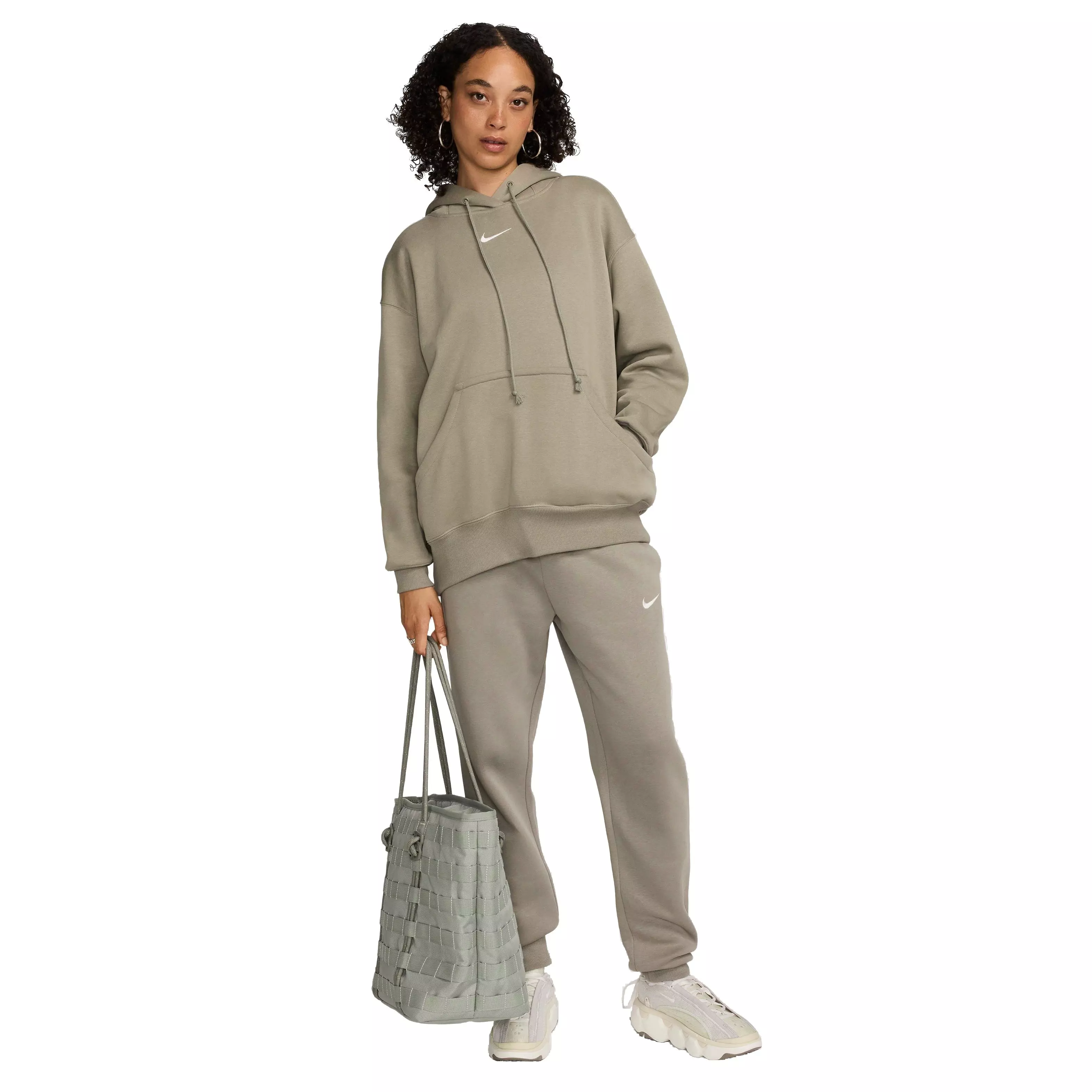 Nike Women's Sportswear Phoenix Fleece Mid-Rise Sweatpants - LT ARMY GREEN