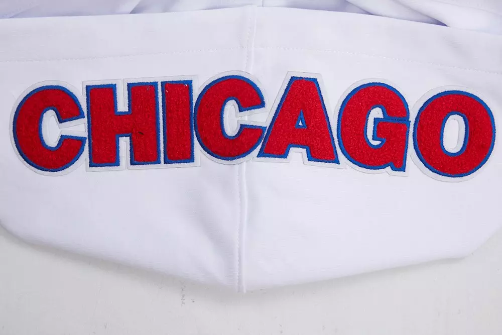 Pro Standard Men's MLB Chicago Cubs Chenille Pullover Hoodie - WHITE
