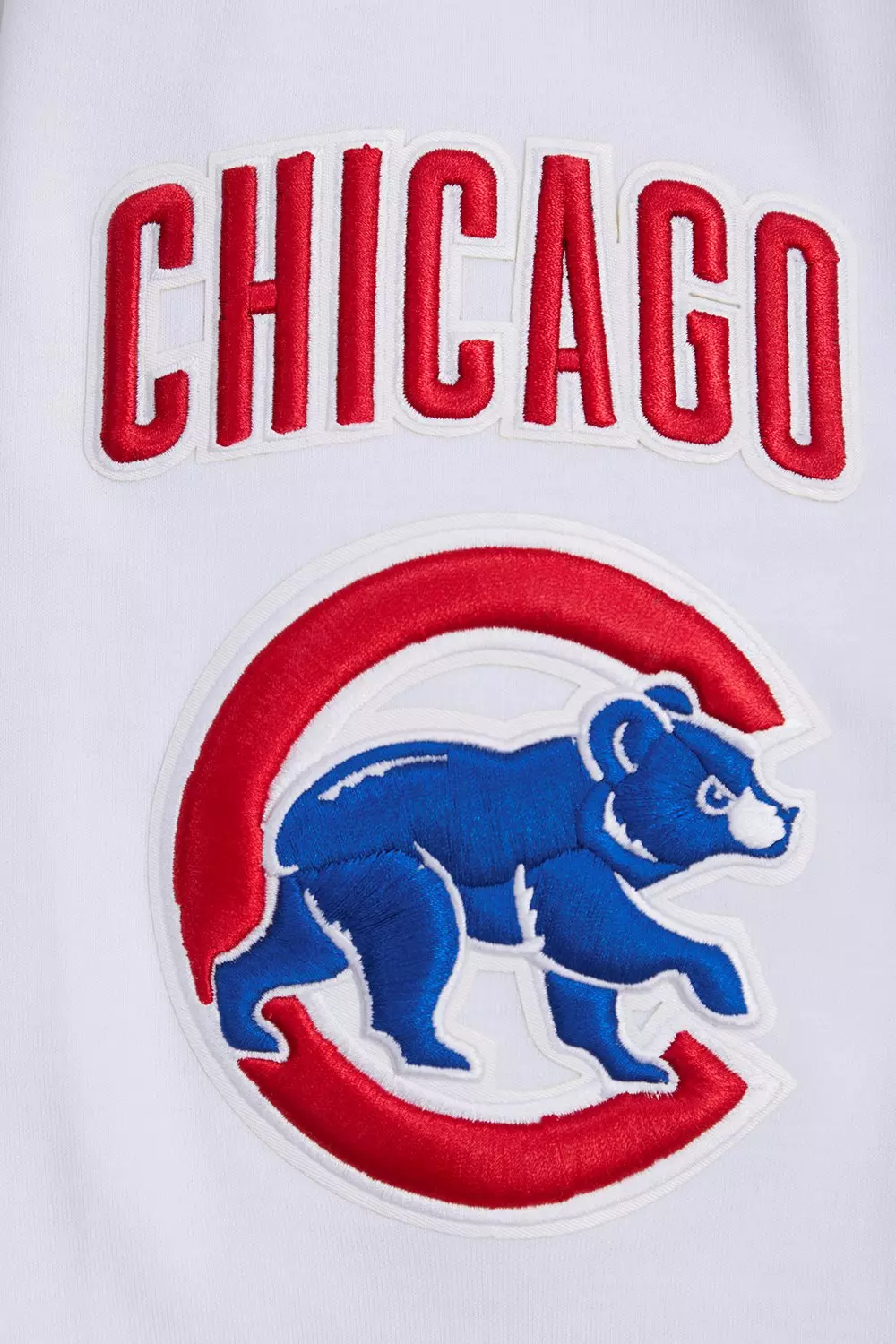 Pro Standard Men's MLB Chicago Cubs Chenille Pullover Hoodie - WHITE