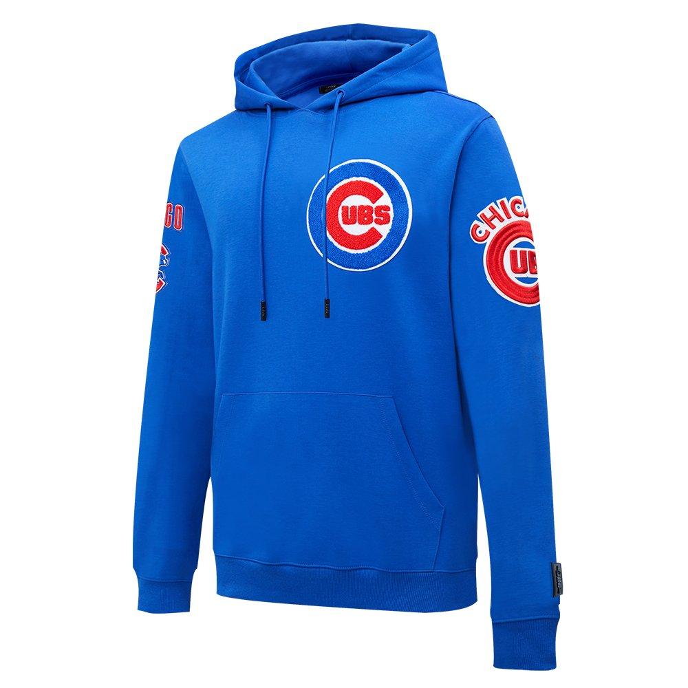 Pro Standard Men's MLB Chicago Cubs Chenille Pullover Hoodie - BLUE Thumbnail View 1