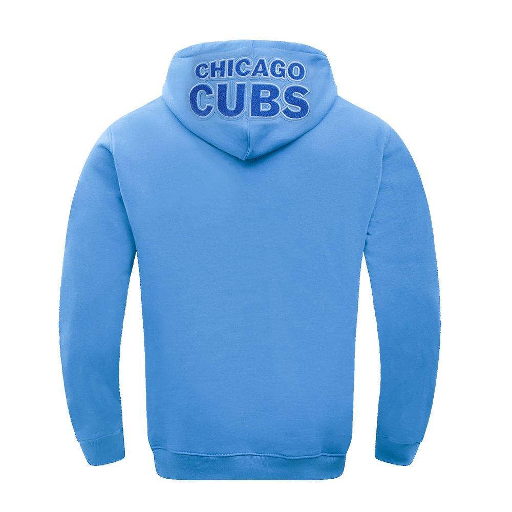 Pro Standard Men's MLB Chicago Cubs Chenille Pullover Hoodie - LT BLUE Thumbnail View 2