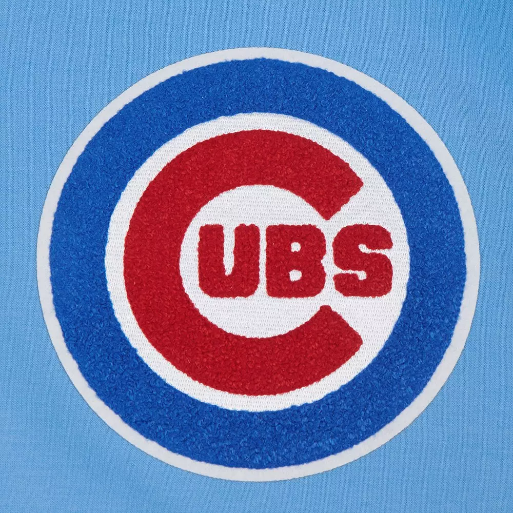 Pro Standard Men's MLB Chicago Cubs Chenille Pullover Hoodie - LT BLUE