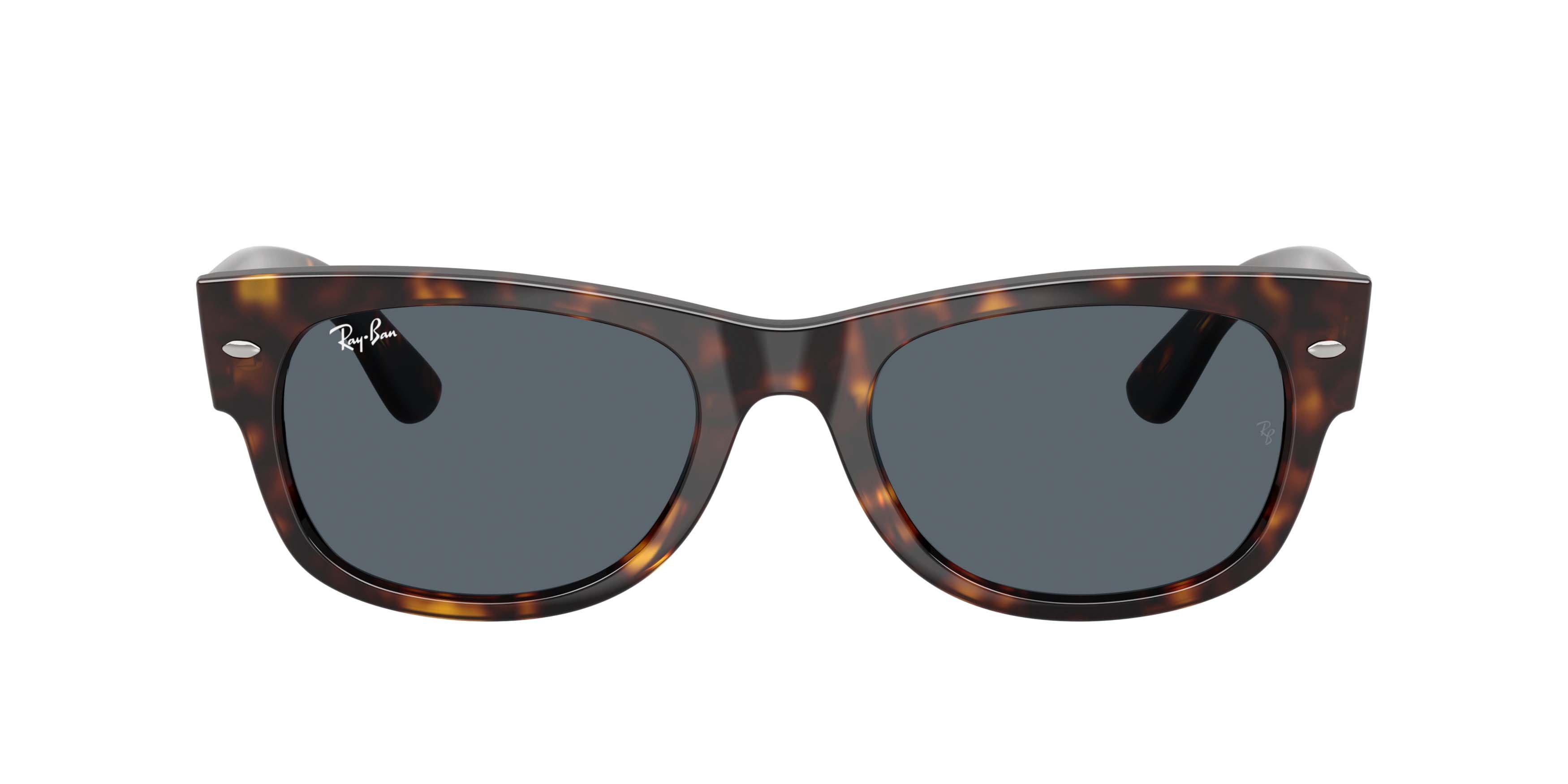 Ray-Ban Mega Wayfarer II Blue Sunglasses &ndash; Polished Havana - BLUE Thumbnail View 2