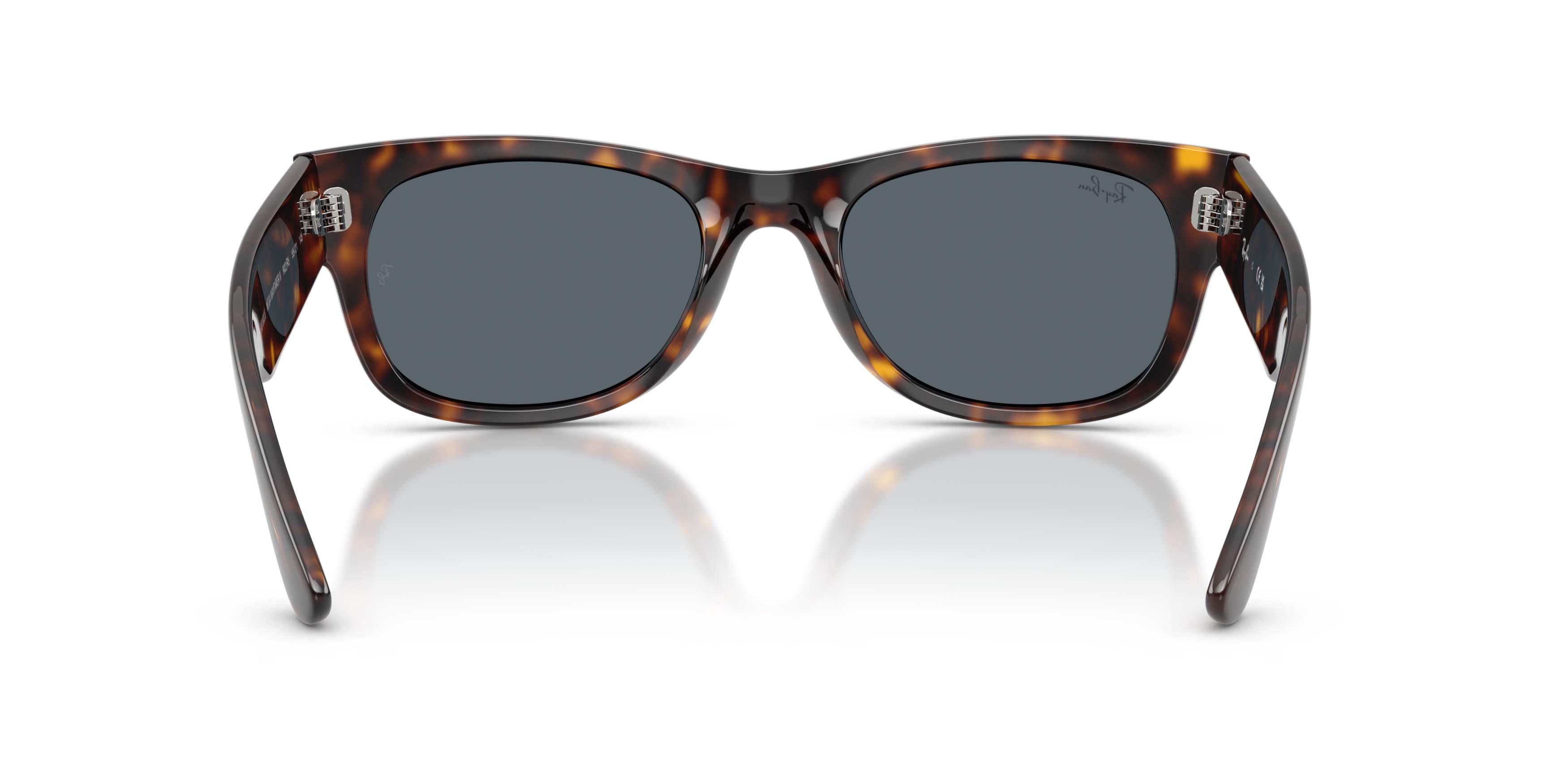 Ray-Ban Mega Wayfarer II Blue Sunglasses &ndash; Polished Havana - BLUE Thumbnail View 4