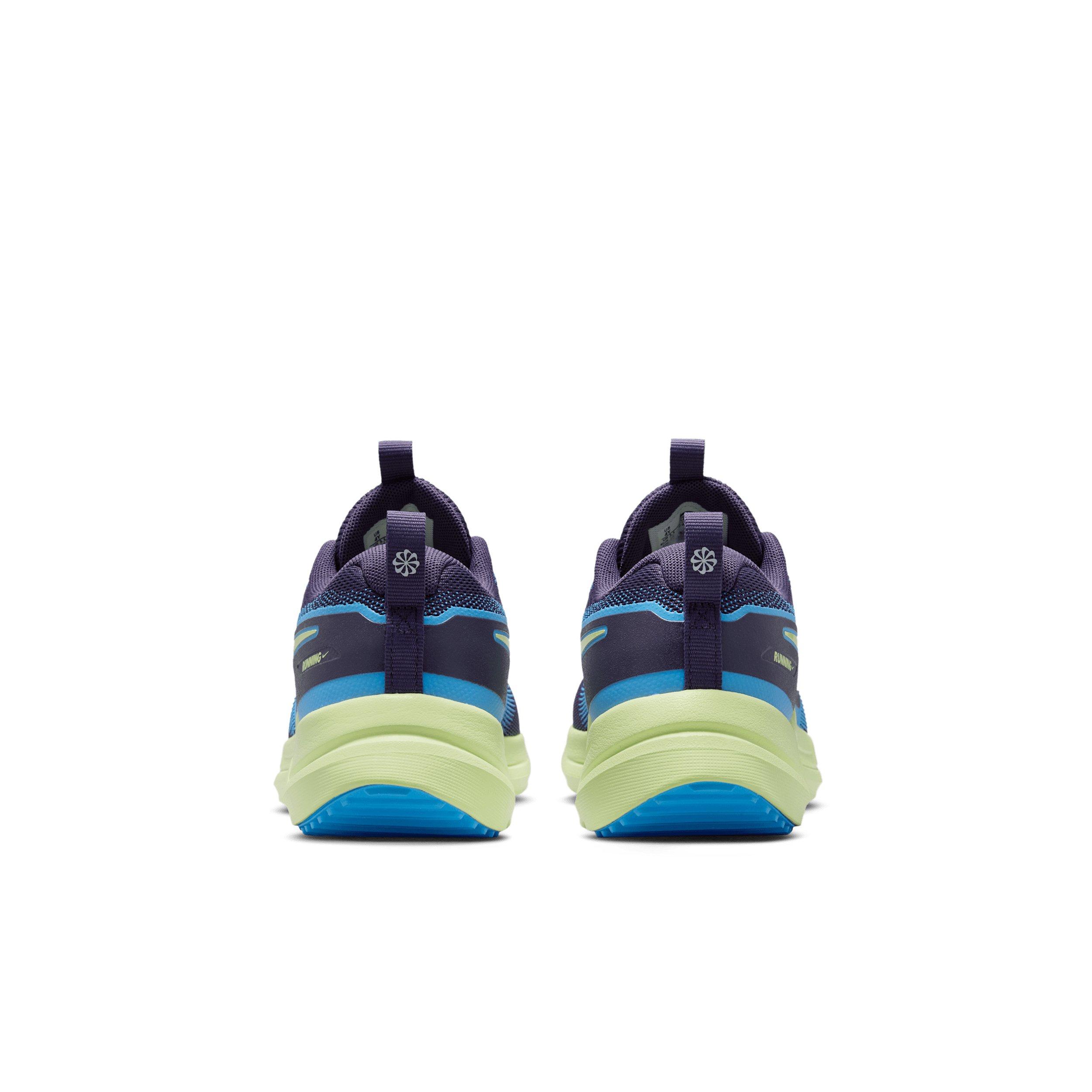 Nike Cosmic Runner "Dark Raisin/Light Liquid Lime/White/Blue" Grade School Girls' Running Shoe - DK RAISIN/LT LIME/WHITE/BLUE