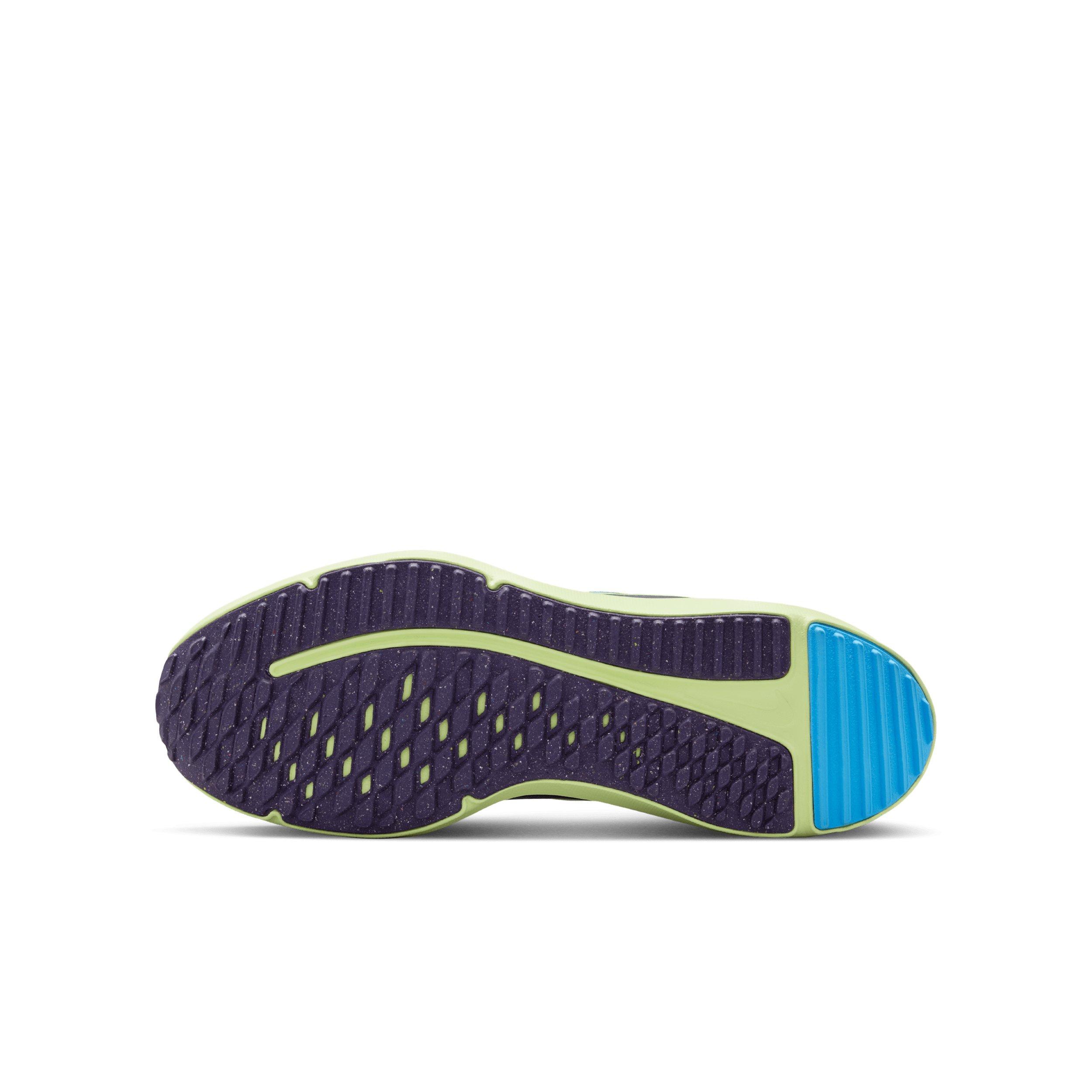 Nike Cosmic Runner "Dark Raisin/Light Liquid Lime/White/Blue" Grade School Girls' Running Shoe - DK RAISIN/LT LIME/WHITE/BLUE