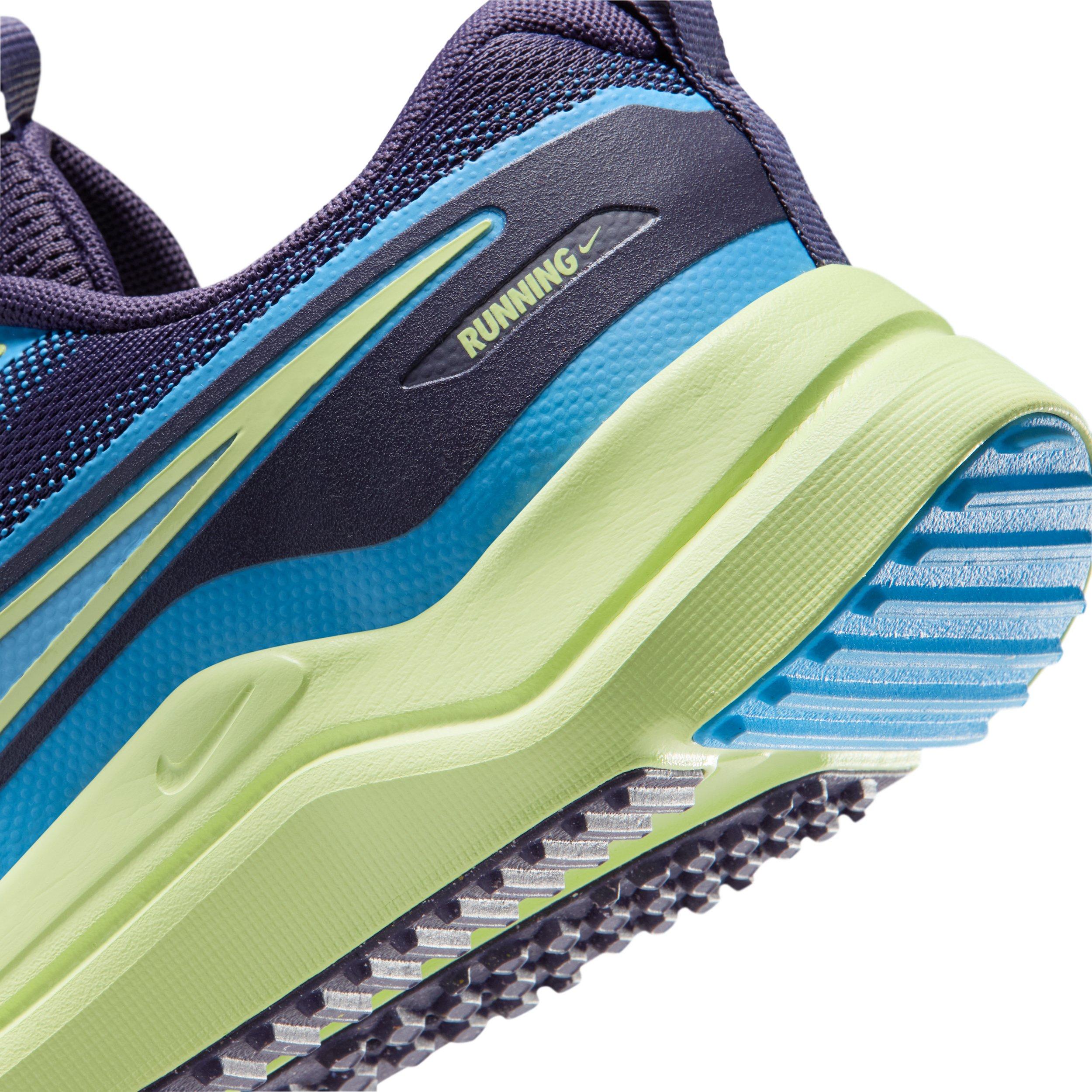 Nike Cosmic Runner "Dark Raisin/Light Liquid Lime/White/Blue" Grade School Girls' Running Shoe - DK RAISIN/LT LIME/WHITE/BLUE