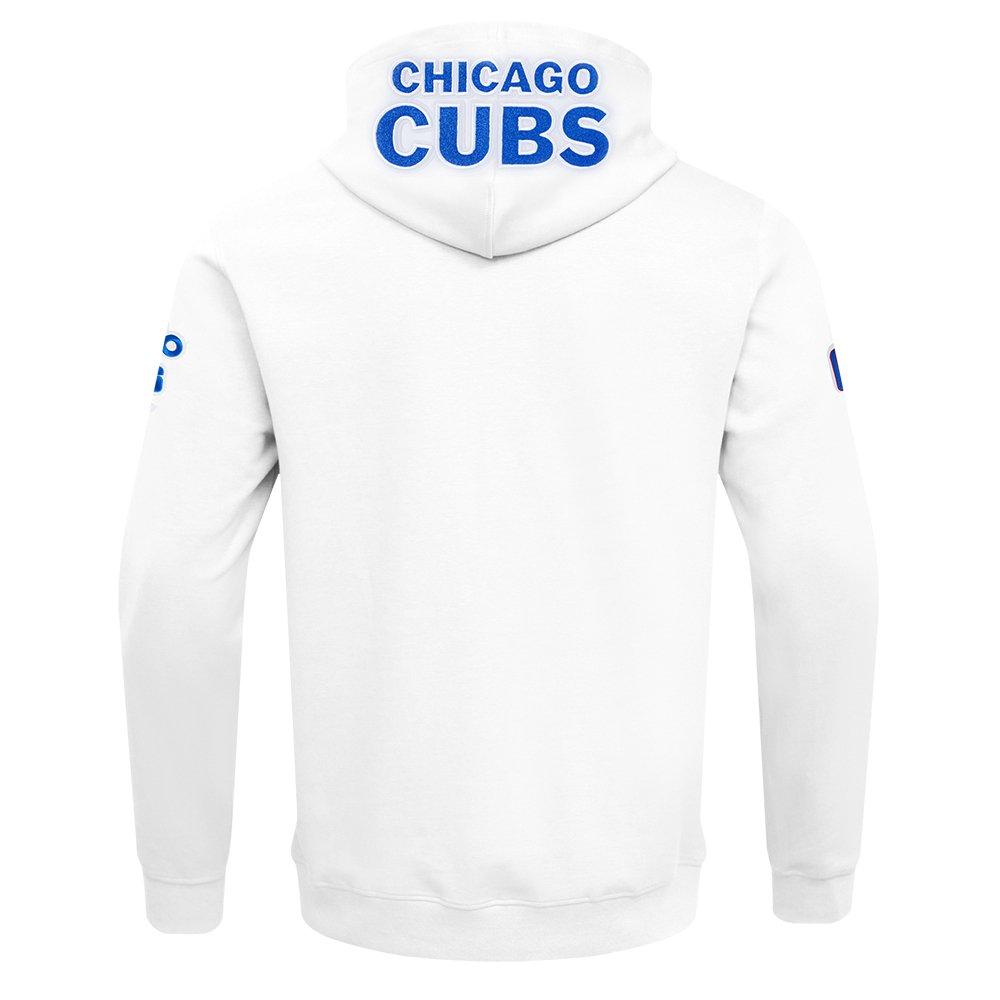Pro Standard Men's MLB Chicago Cubs Classic Chenille Full Zip Hooded Jacket - WHITE Thumbnail View 2