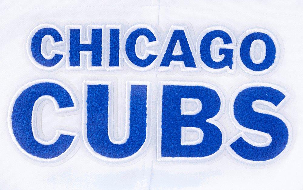 Pro Standard Men's MLB Chicago Cubs Classic Chenille Full Zip Hooded Jacket - WHITE Thumbnail View 5