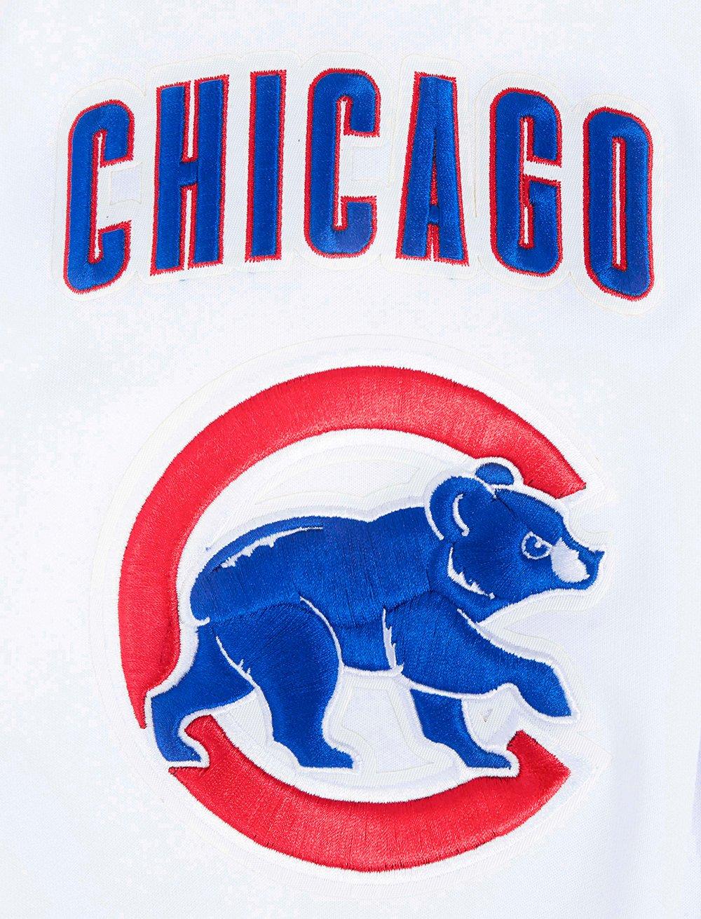 Pro Standard Men's MLB Chicago Cubs Classic Chenille Full Zip Hooded Jacket - WHITE Thumbnail View 7