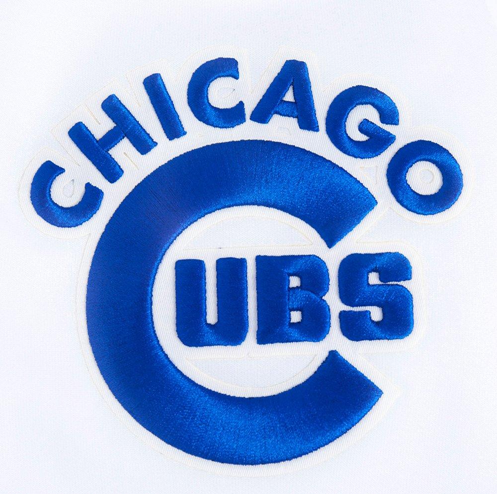 Pro Standard Men's MLB Chicago Cubs Classic Chenille Full Zip Hooded Jacket - WHITE Thumbnail View 8