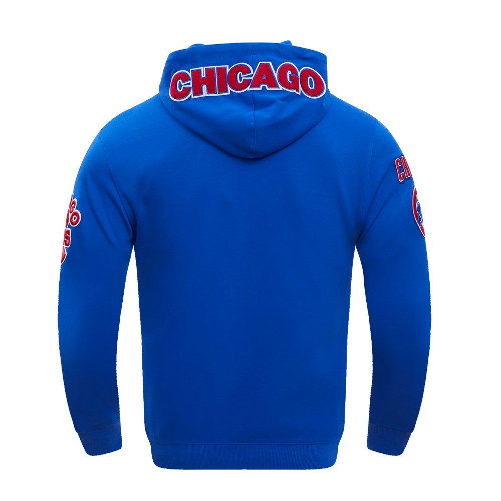 Pro Standard Men's MLB Chicago Cubs Classic Chenille Full Zip Hooded Jacket - ROYAL Thumbnail View 2