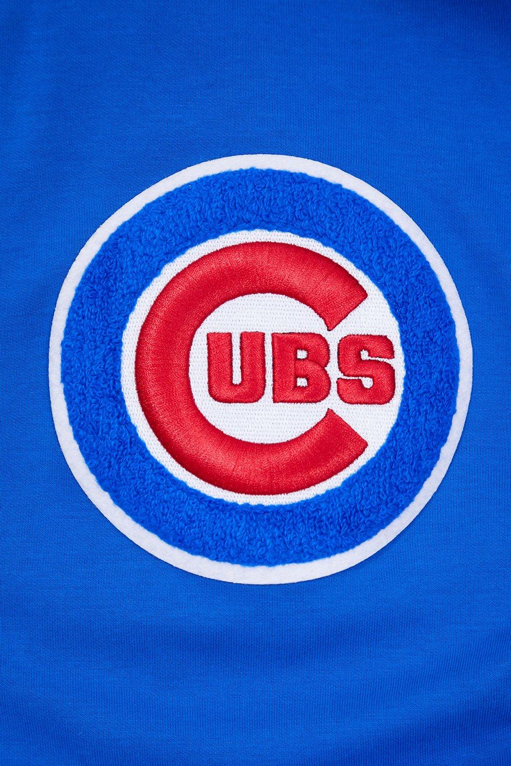 Pro Standard Men's MLB Chicago Cubs Classic Chenille Full Zip Hooded Jacket - ROYAL Thumbnail View 6