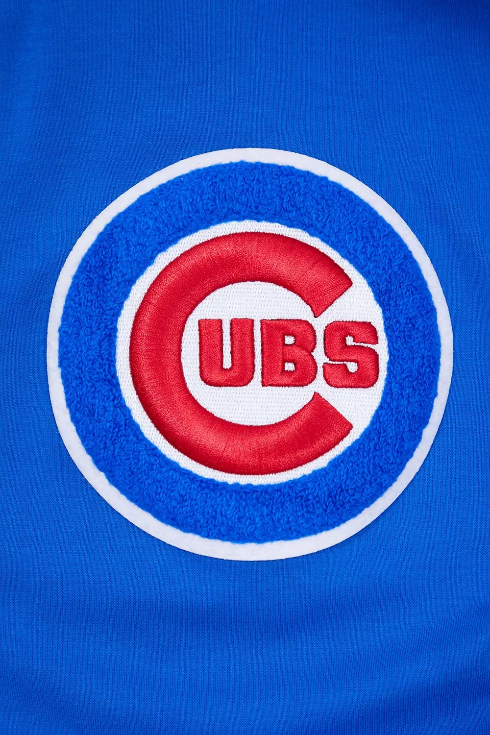Pro Standard Men's MLB Chicago Cubs Classic Chenille Full Zip Hooded Jacket - ROYAL