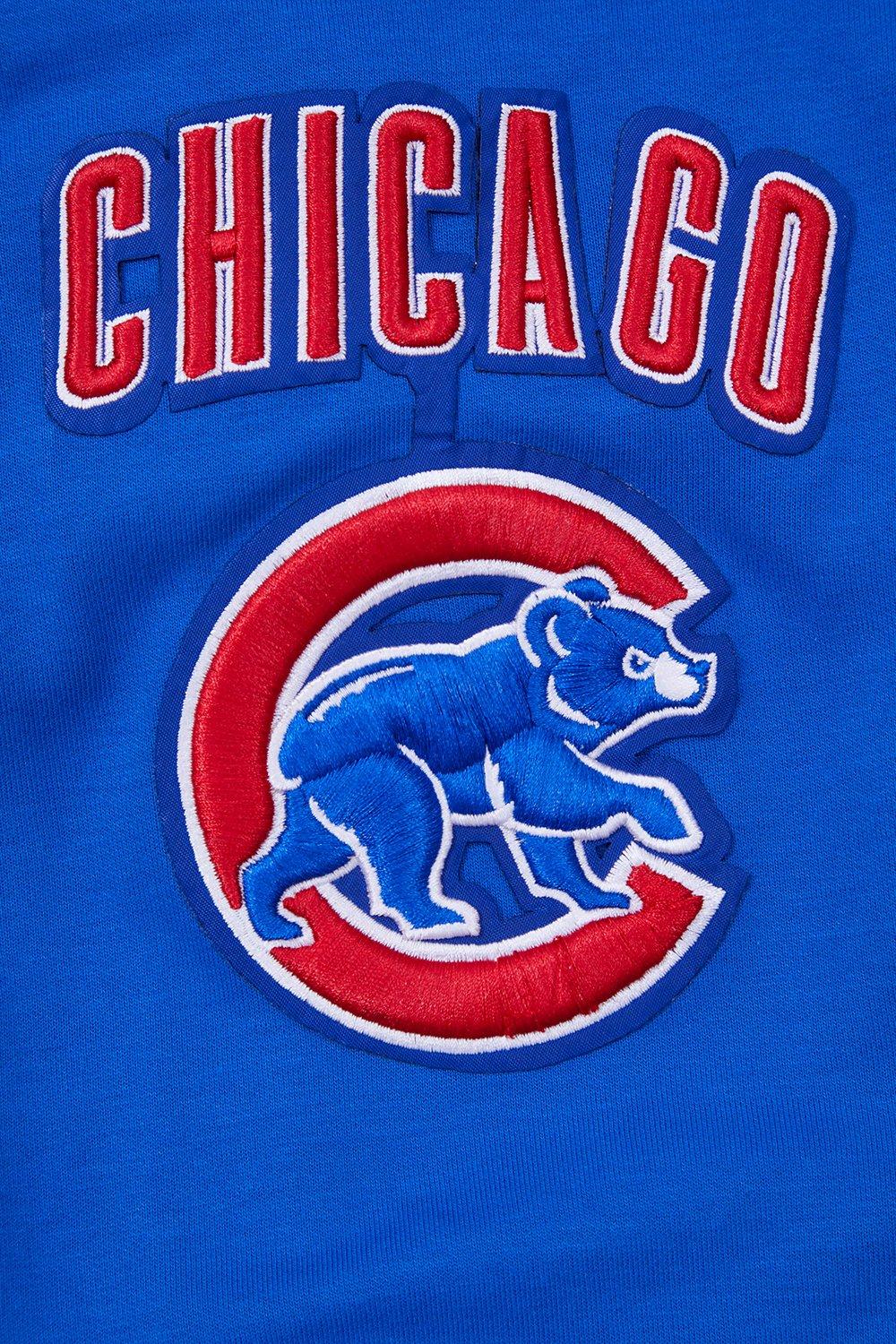 Pro Standard Men's MLB Chicago Cubs Classic Chenille Full Zip Hooded Jacket - ROYAL Thumbnail View 8
