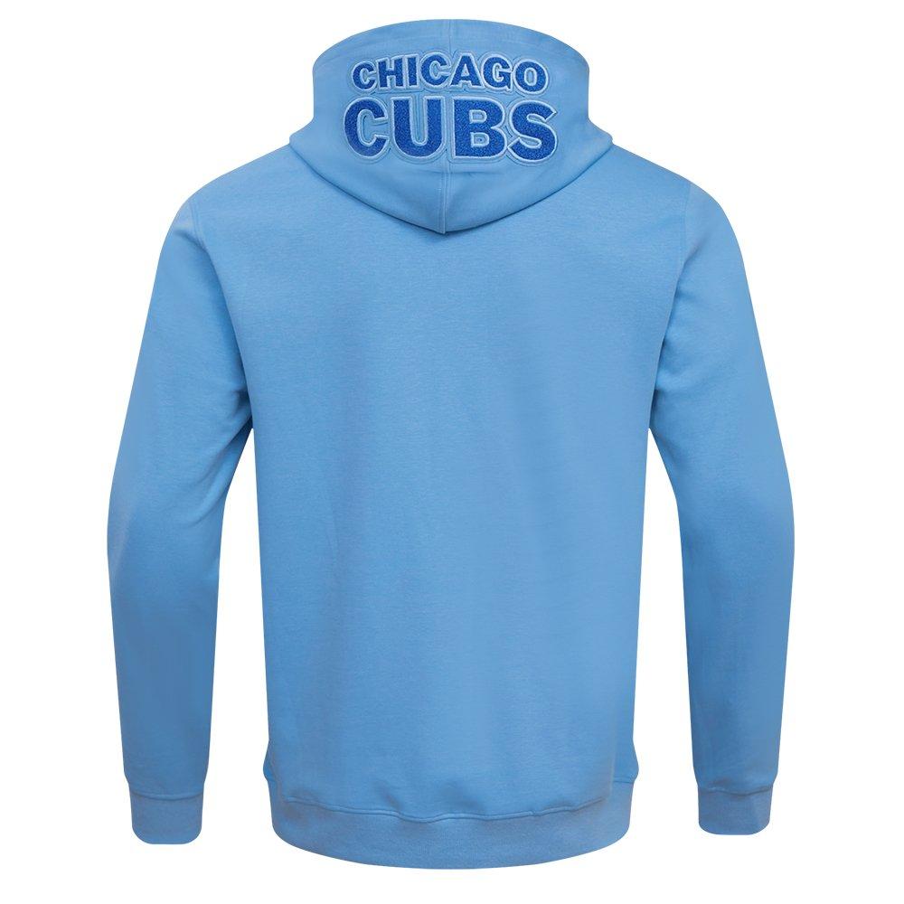 Pro Standard Men's MLB Chicago Cubs Classic Chenille Full Zip Hooded Jacket - BLUE Thumbnail View 2