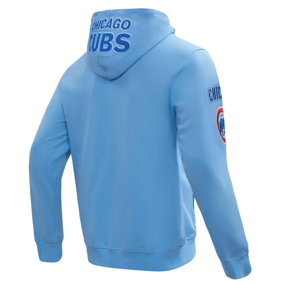 Pro Standard Men's MLB Chicago Cubs Classic Chenille Full Zip Hooded Jacket - BLUE Thumbnail View 4