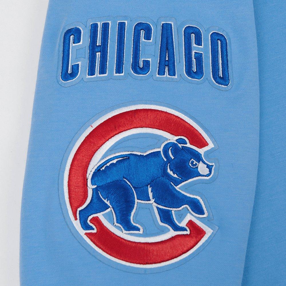 Pro Standard Men's MLB Chicago Cubs Classic Chenille Full Zip Hooded Jacket - BLUE Thumbnail View 6