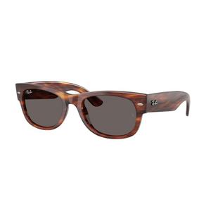Ray-Ban Mega Wayfarer II Dark Grey Sunglasses &ndash; Polished Striped Havana