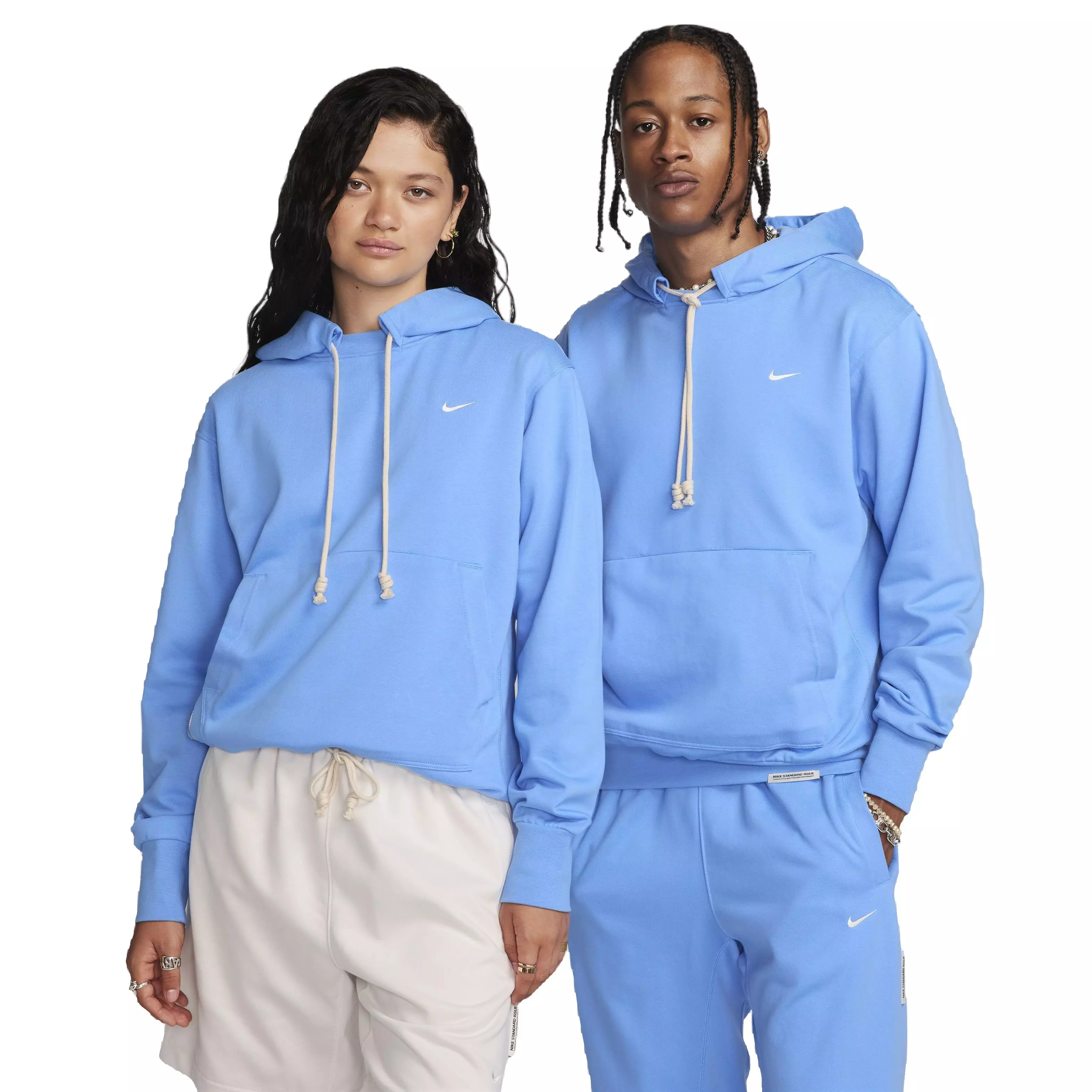 Nike Men's Standard Issue Dri-FIT Pullover Basketball Hoodie -Blue - BLUE