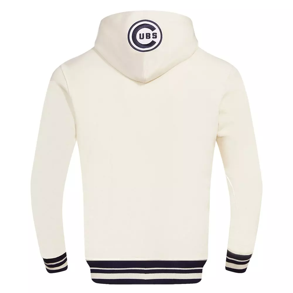 Pro Standard Men's MLB Chicago Cubs Retro Classic Pullover Hoodie - Eggshell - EGGSHELL