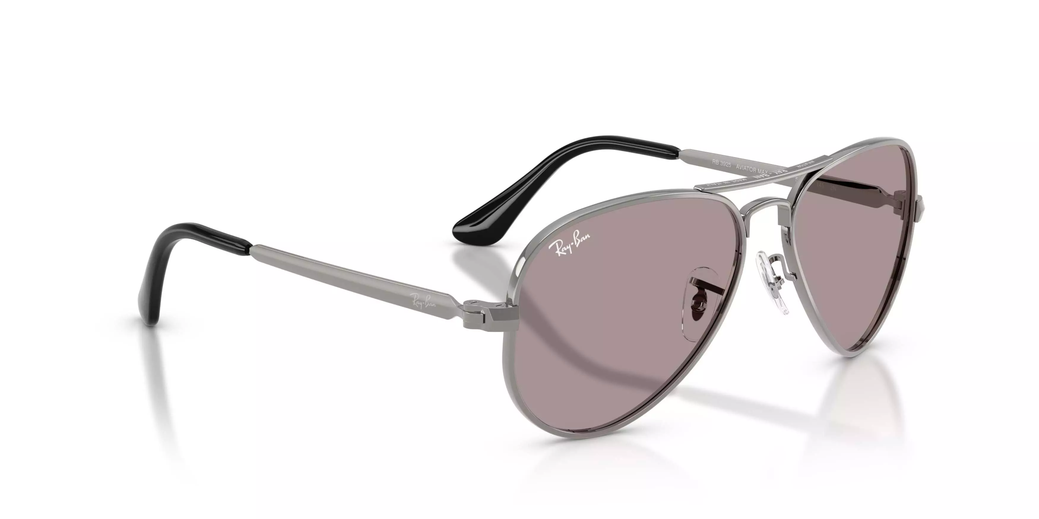 Ray-Ban Aviator Max Violet Sunglasses &ndash; Gunmetal - PURPLE