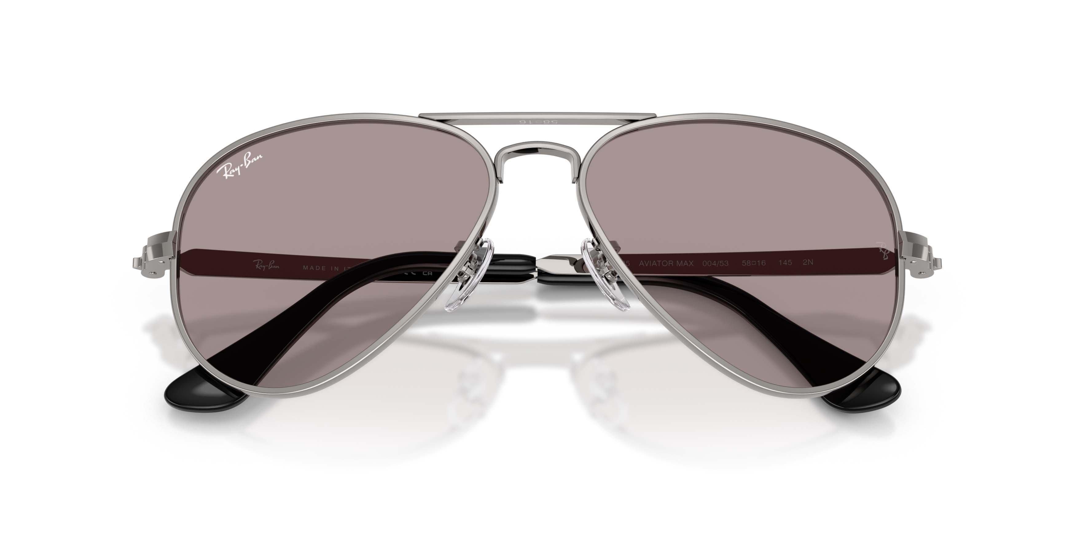Ray-Ban Aviator Max Violet Sunglasses &ndash; Gunmetal - PURPLE Thumbnail View 5