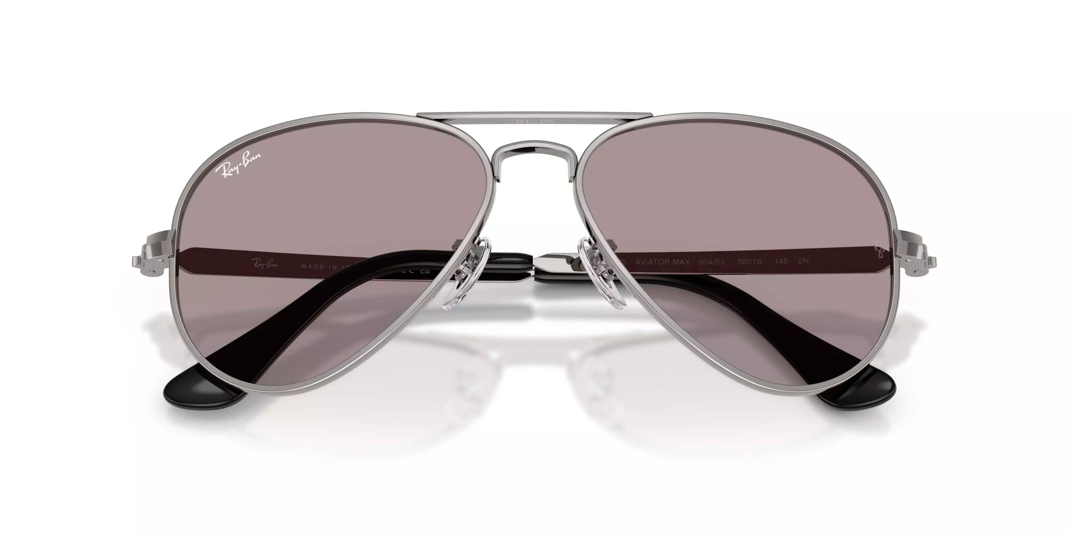Ray-Ban Aviator Max Violet Sunglasses &ndash; Gunmetal - PURPLE
