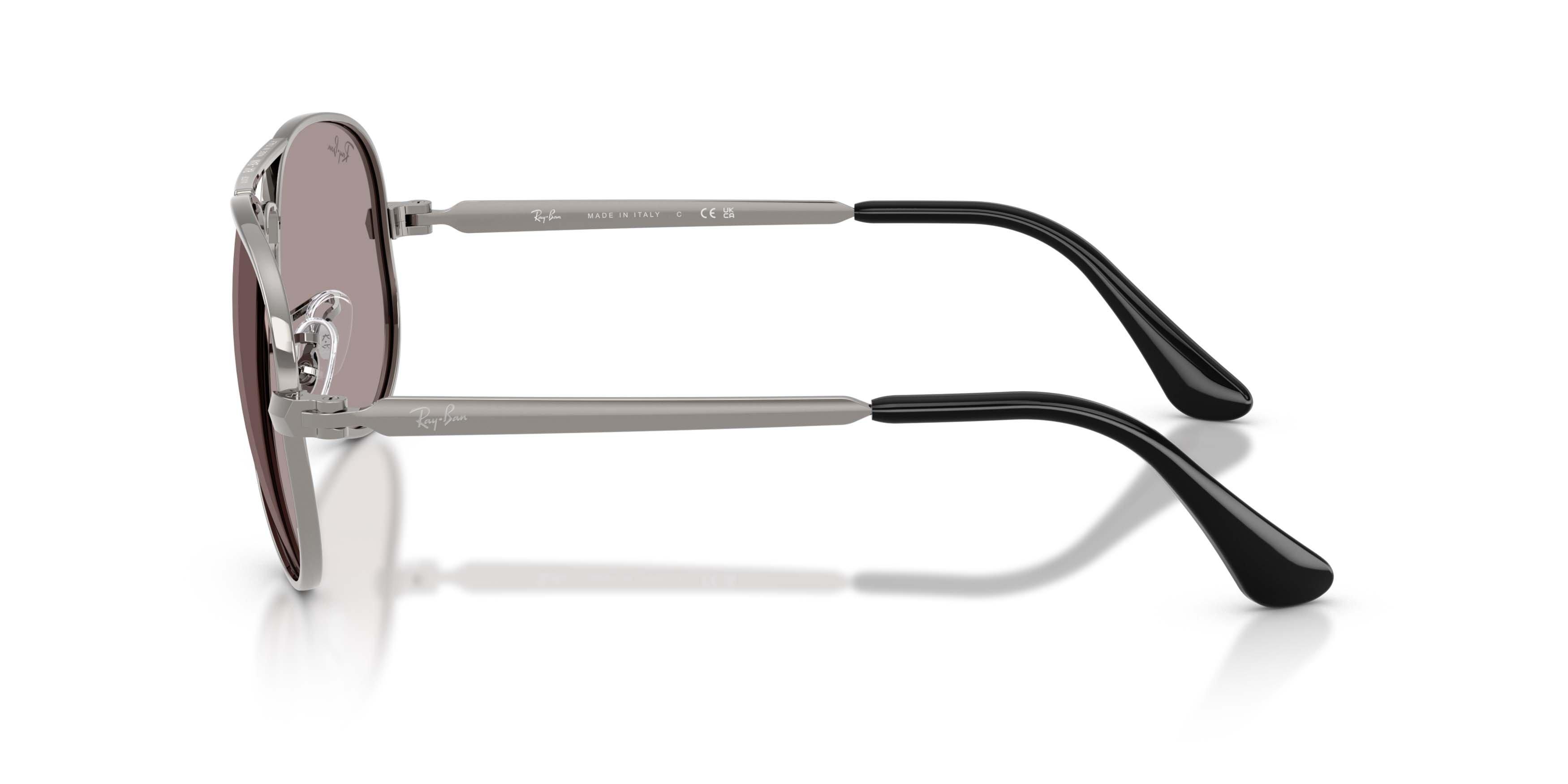 Ray-Ban Aviator Max Violet Sunglasses &ndash; Gunmetal - PURPLE Thumbnail View 6