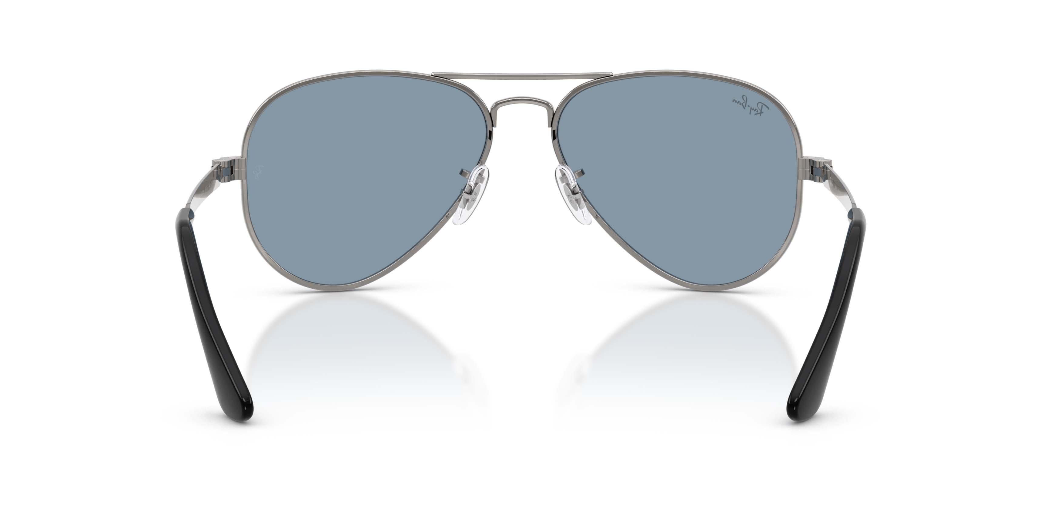 Ray-Ban Aviator Max Blue Sunglasses &ndash; Gunmetal - GREY/BLUE Thumbnail View 4