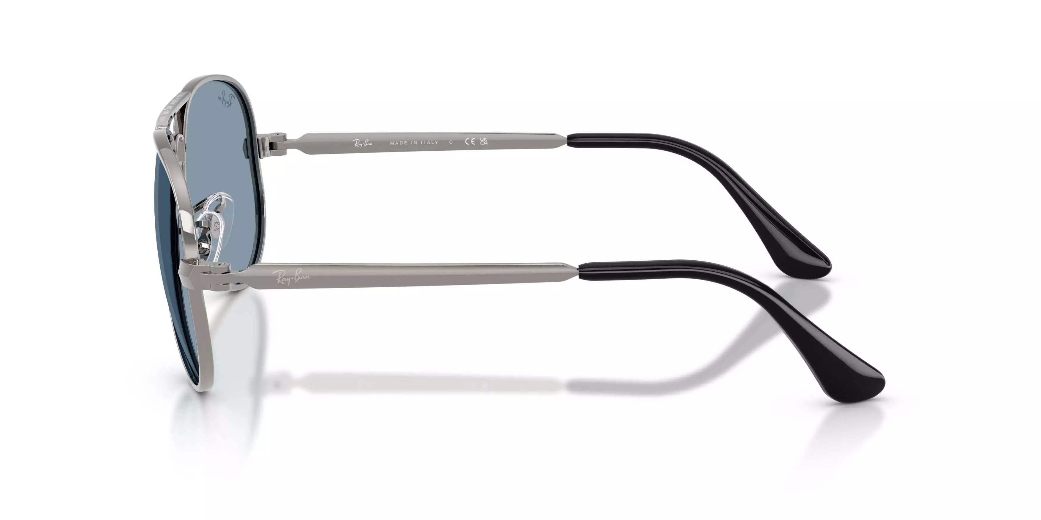 Ray-Ban Aviator Max Blue Sunglasses &ndash; Gunmetal - GREY/BLUE