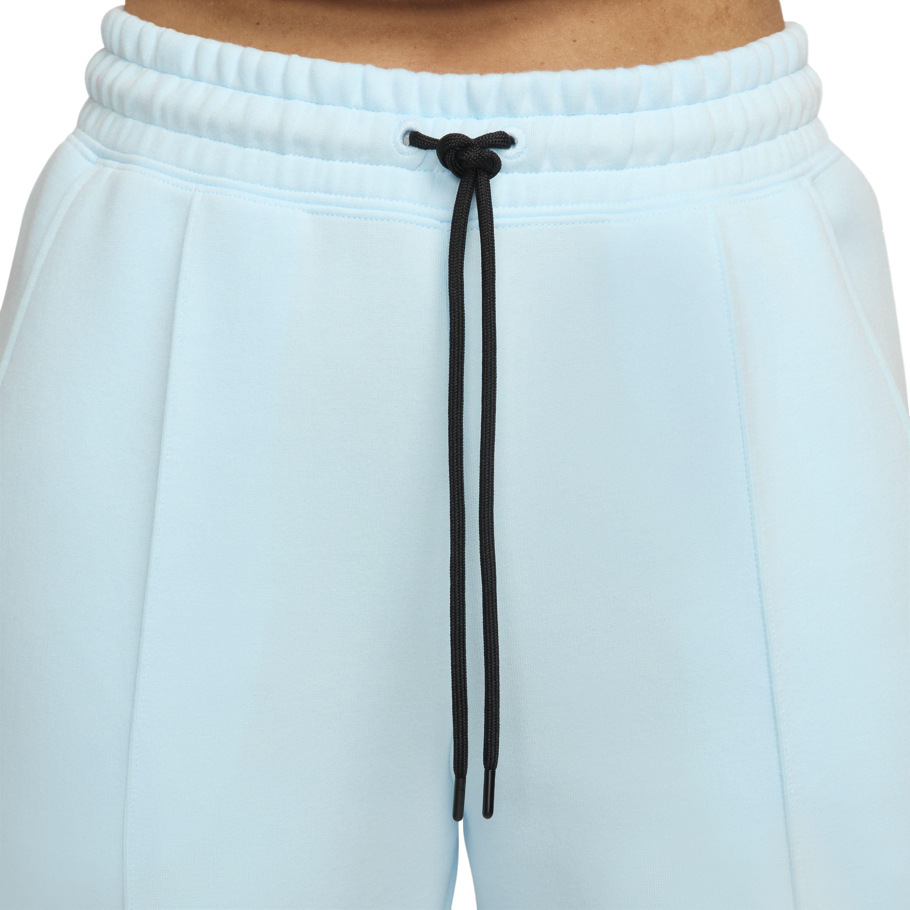 Nike Women's Sportswear Tech Fleece Mid-Rise Joggers - BLUE Thumbnail View 3