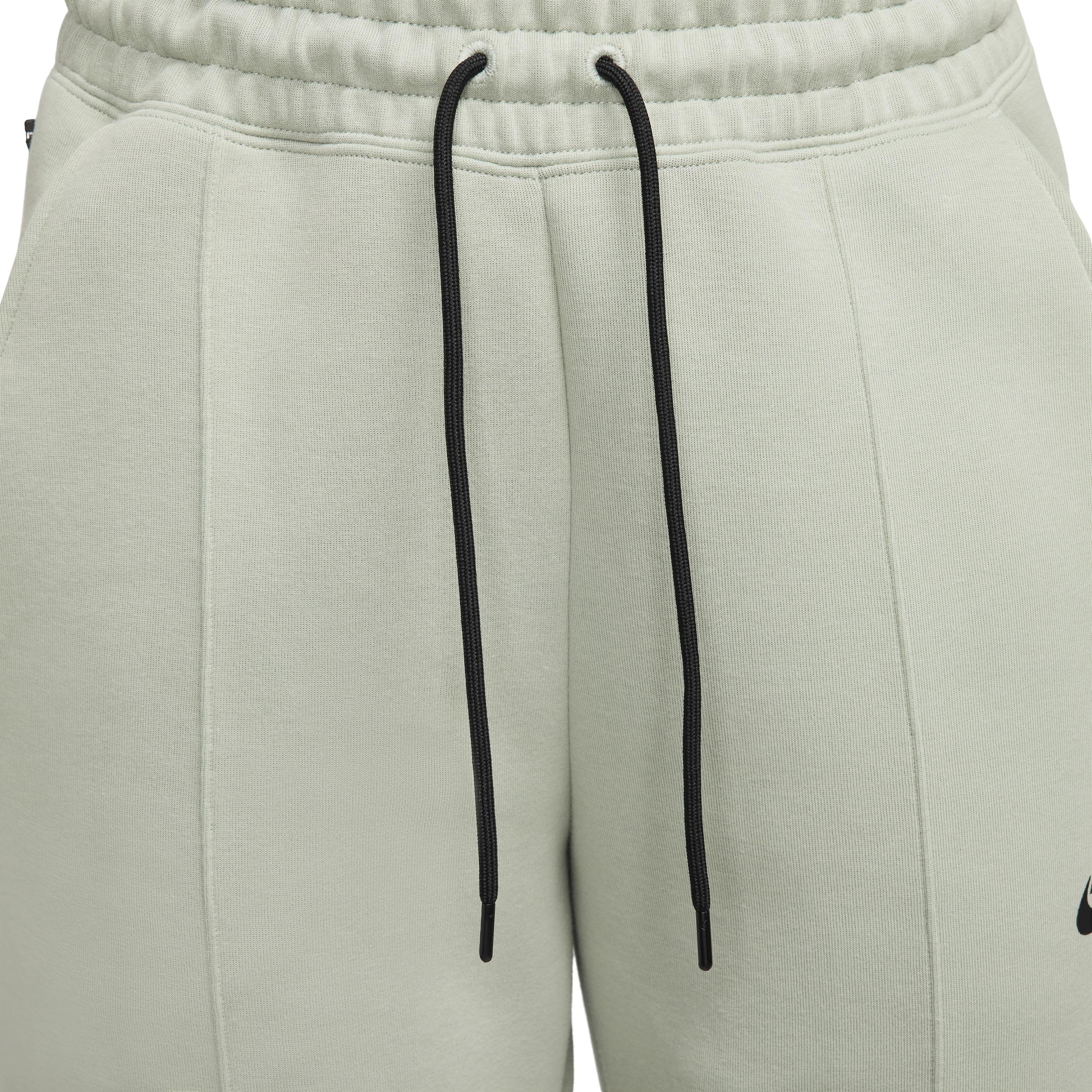 Nike Women's Sportswear Tech Fleece Mid-Rise Joggers - GREEN Thumbnail View 3