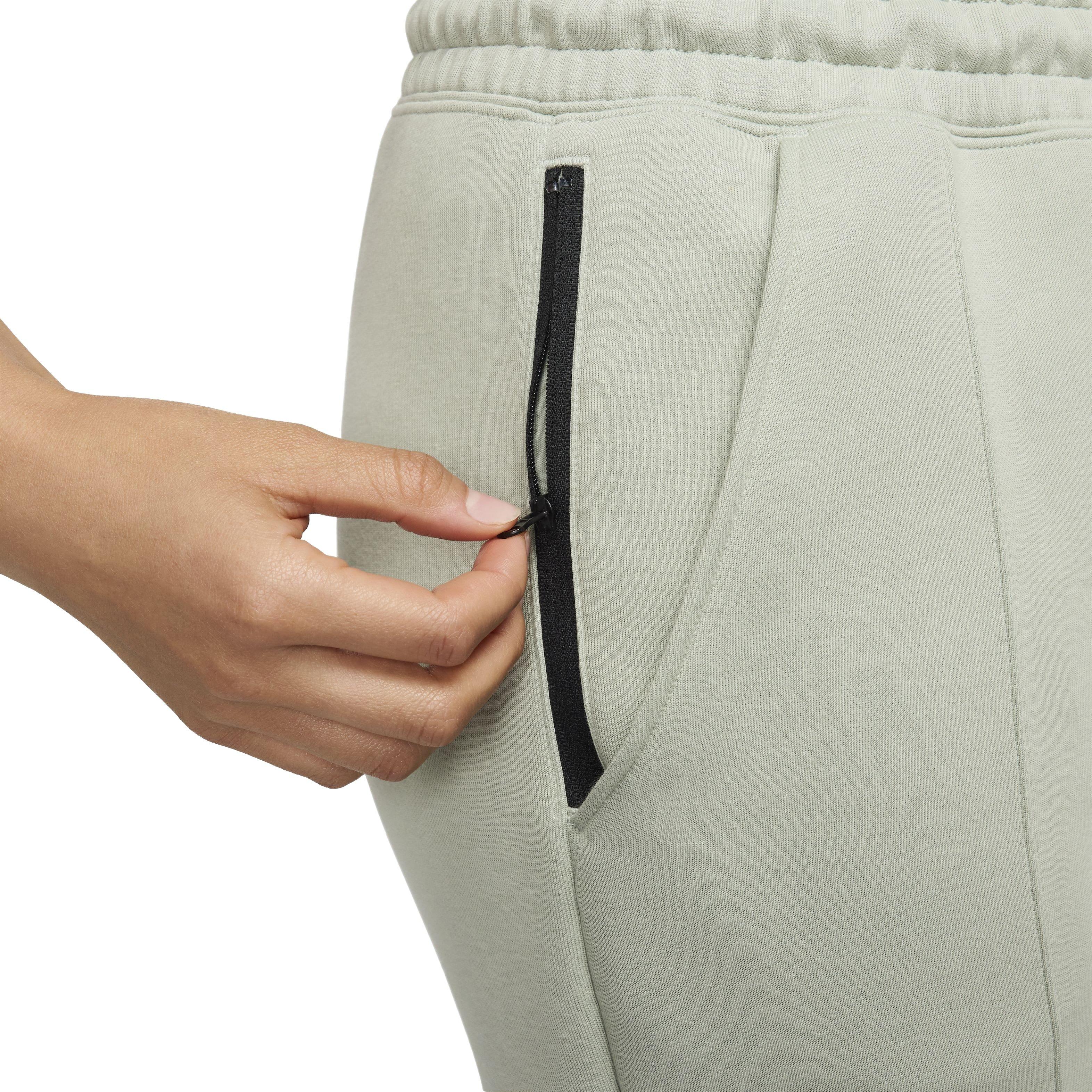 Nike Women's Sportswear Tech Fleece Mid-Rise Joggers - GREEN Thumbnail View 5